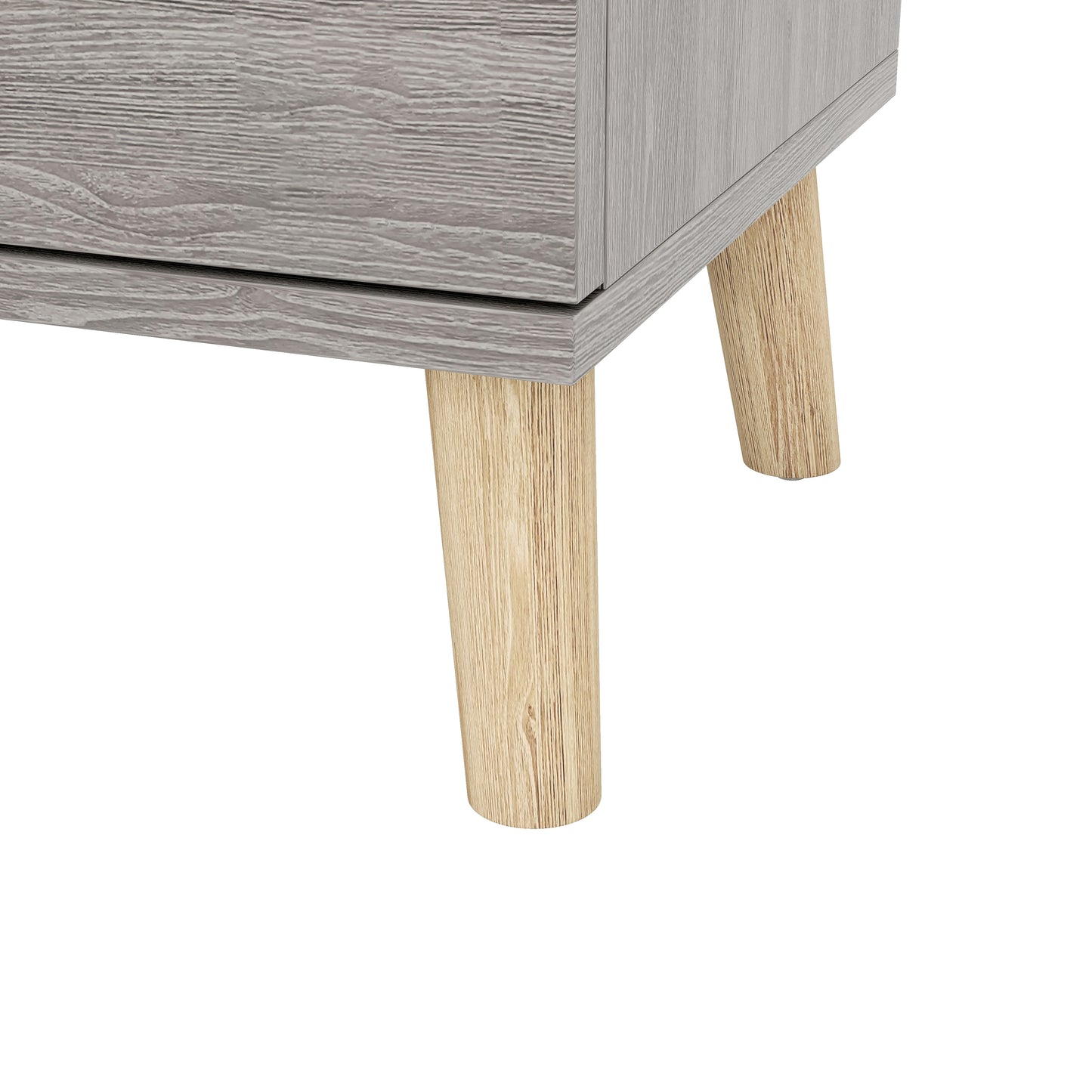 Distressed Gray 2-drawer Nightstand with Knobs