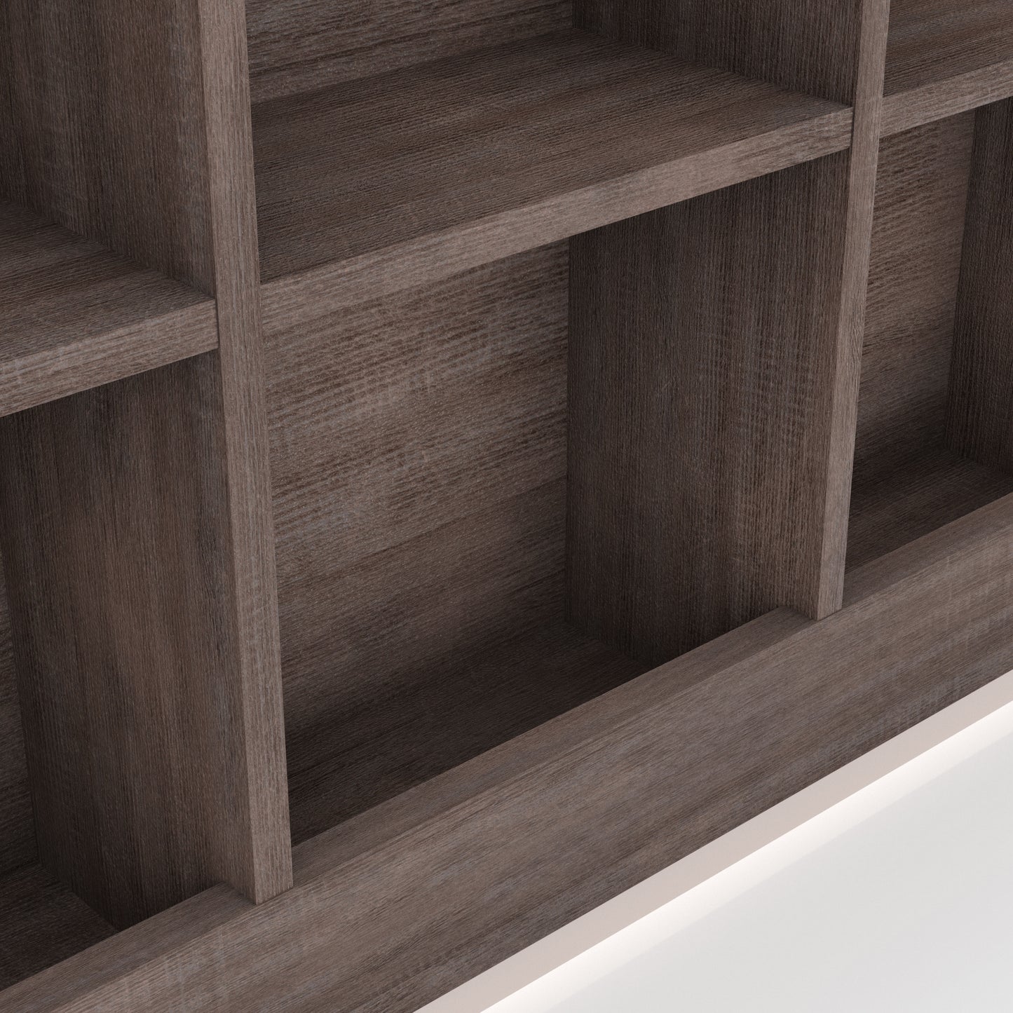 Transitional 6-Shelf Twin-size Bookcase Headboard