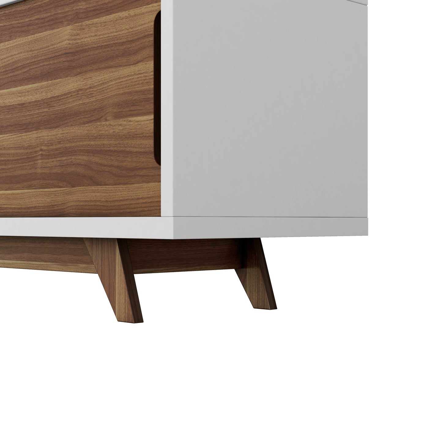Two-Tone 62" Wide 6-shelf TV Stand