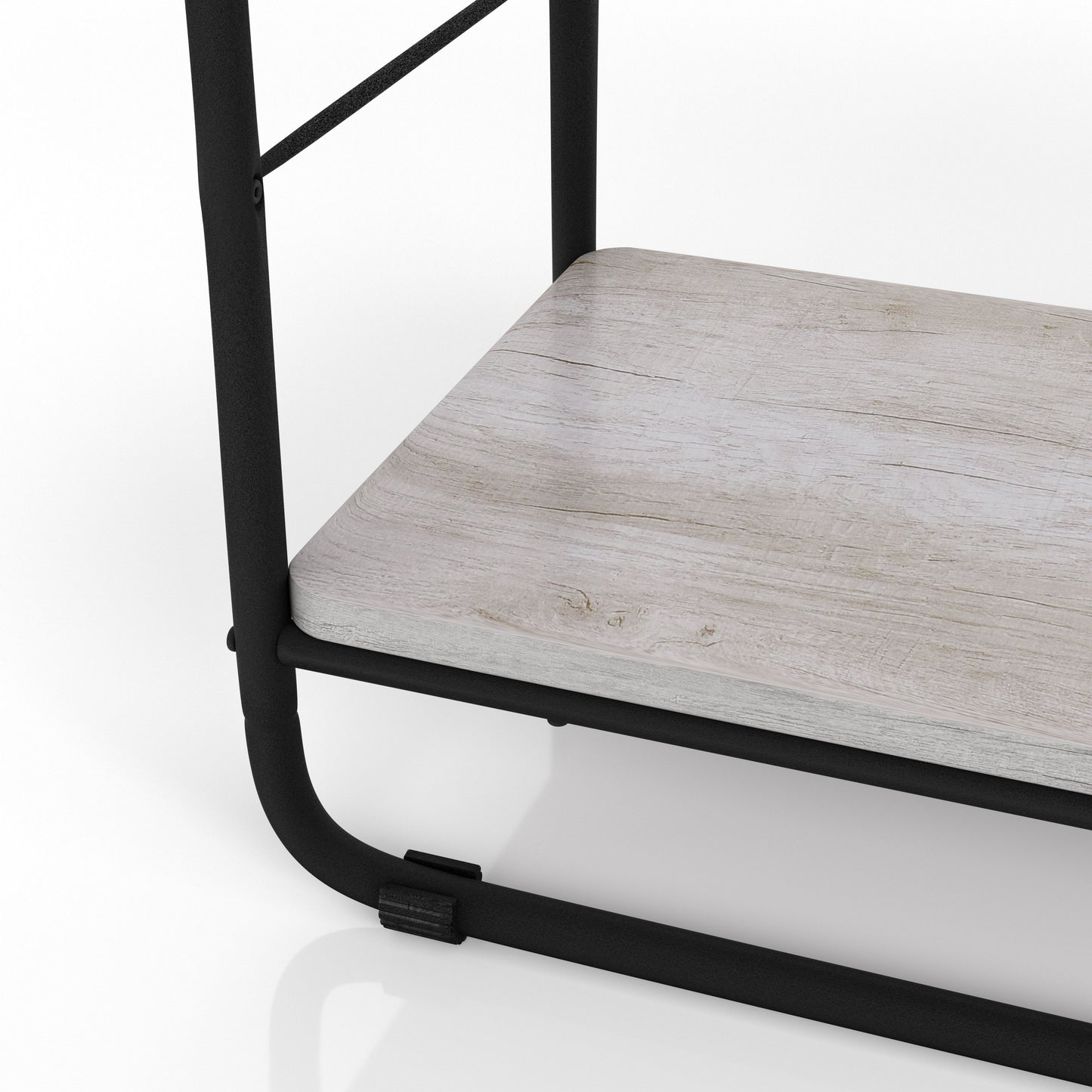 Modern Black & Gray 5-Tier Openback Display Shelf