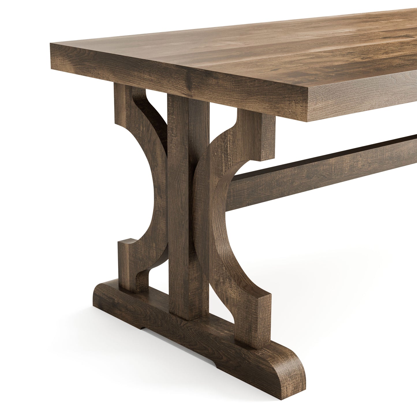 Reclaimed Oak 47" Trestle Base Coffee Table