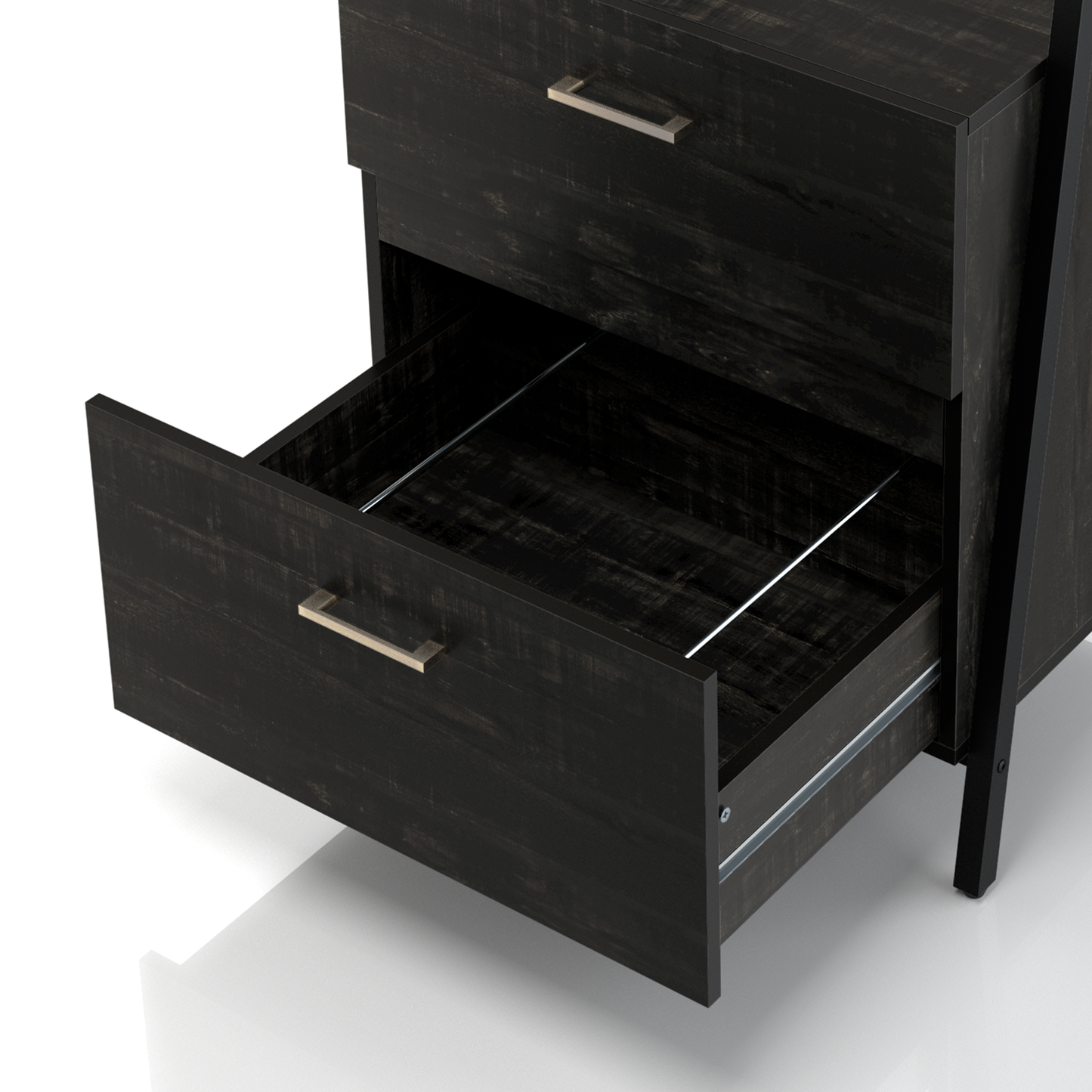 File Pedestal with Shelf Hutch