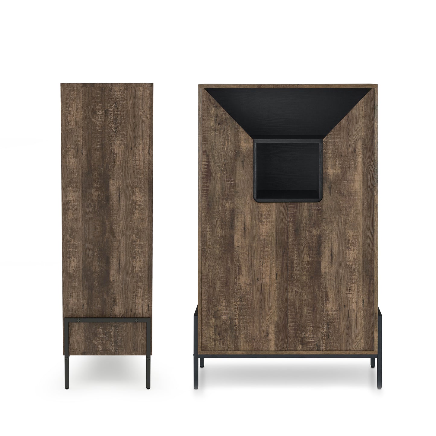 Urban Reclaimed Oak 15-Pair Shoe Cabinet