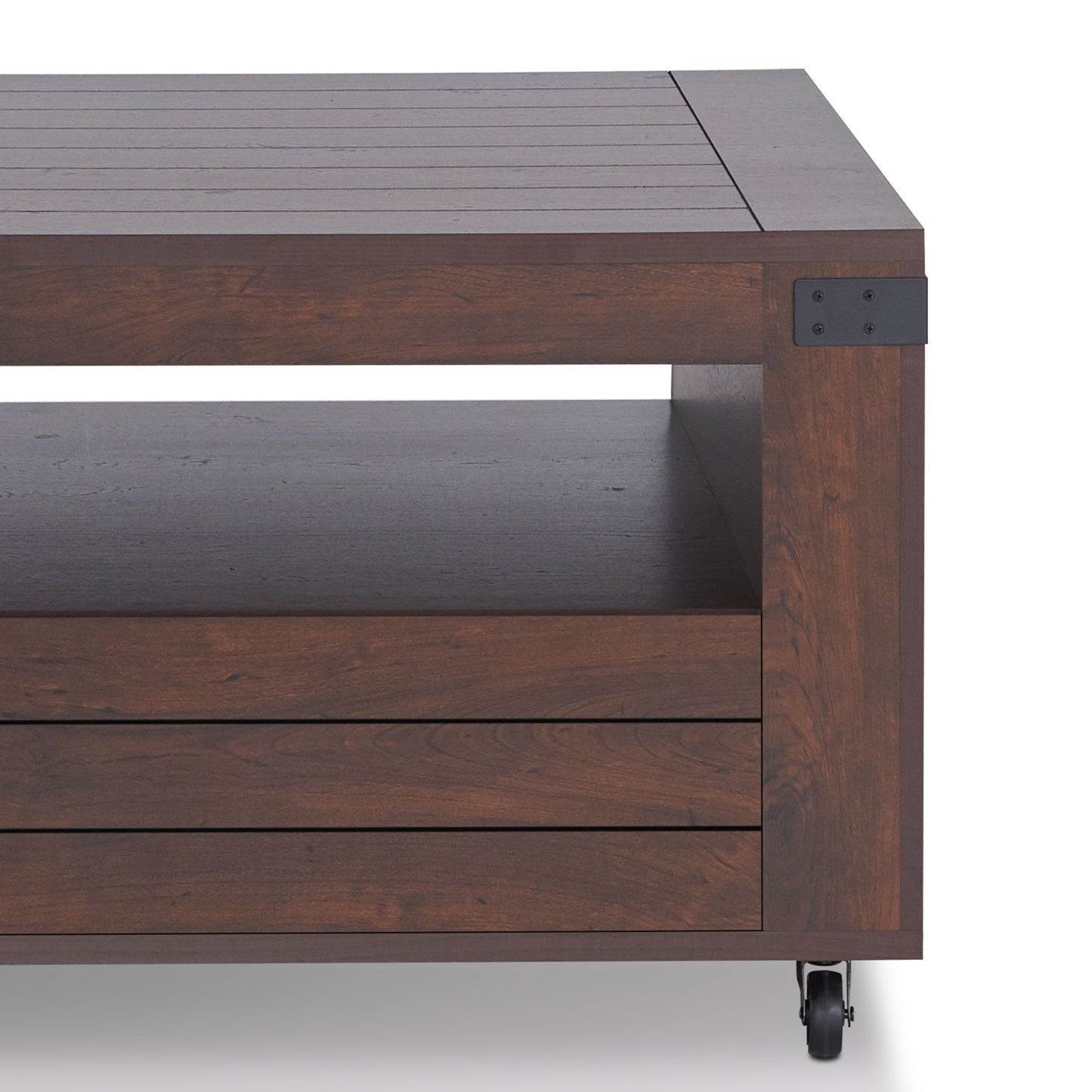 Vintage Walnut Mobile 32" Storage Coffee Table