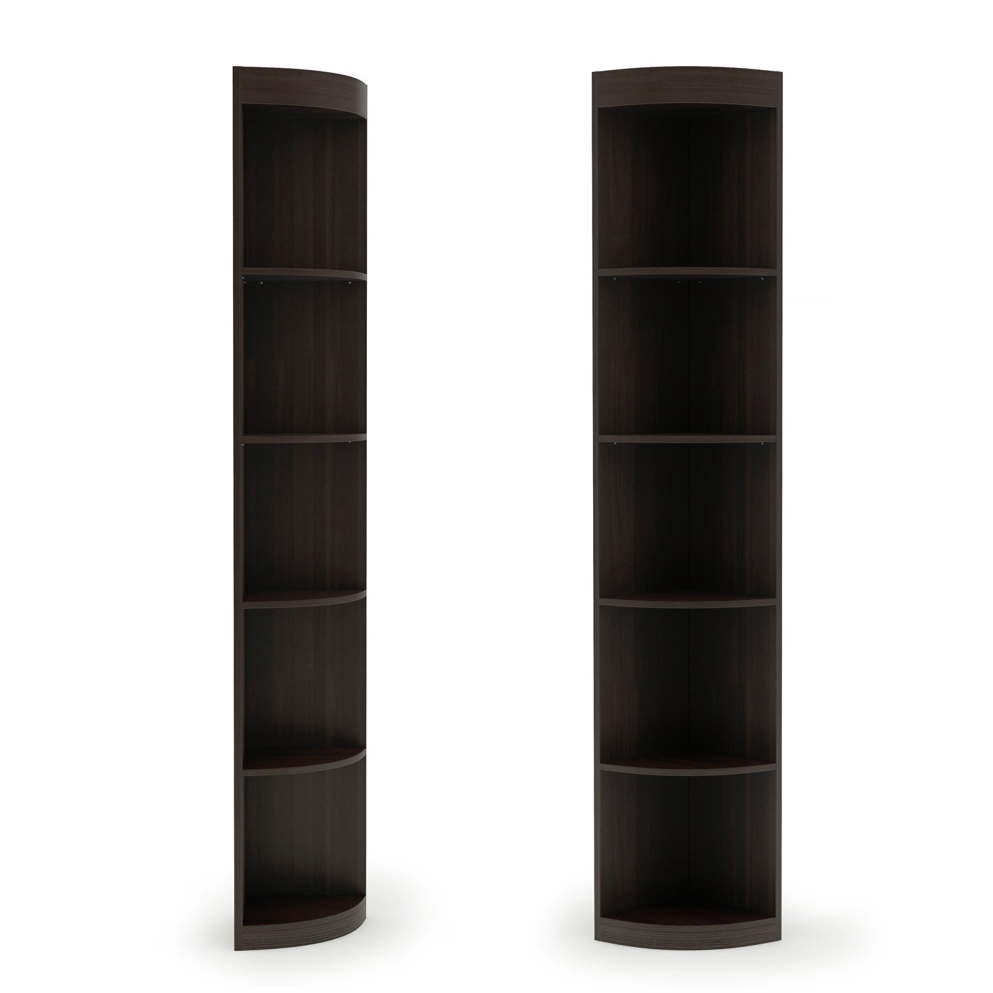 Cappuccino Space Saving 5-Shelf Corner Display