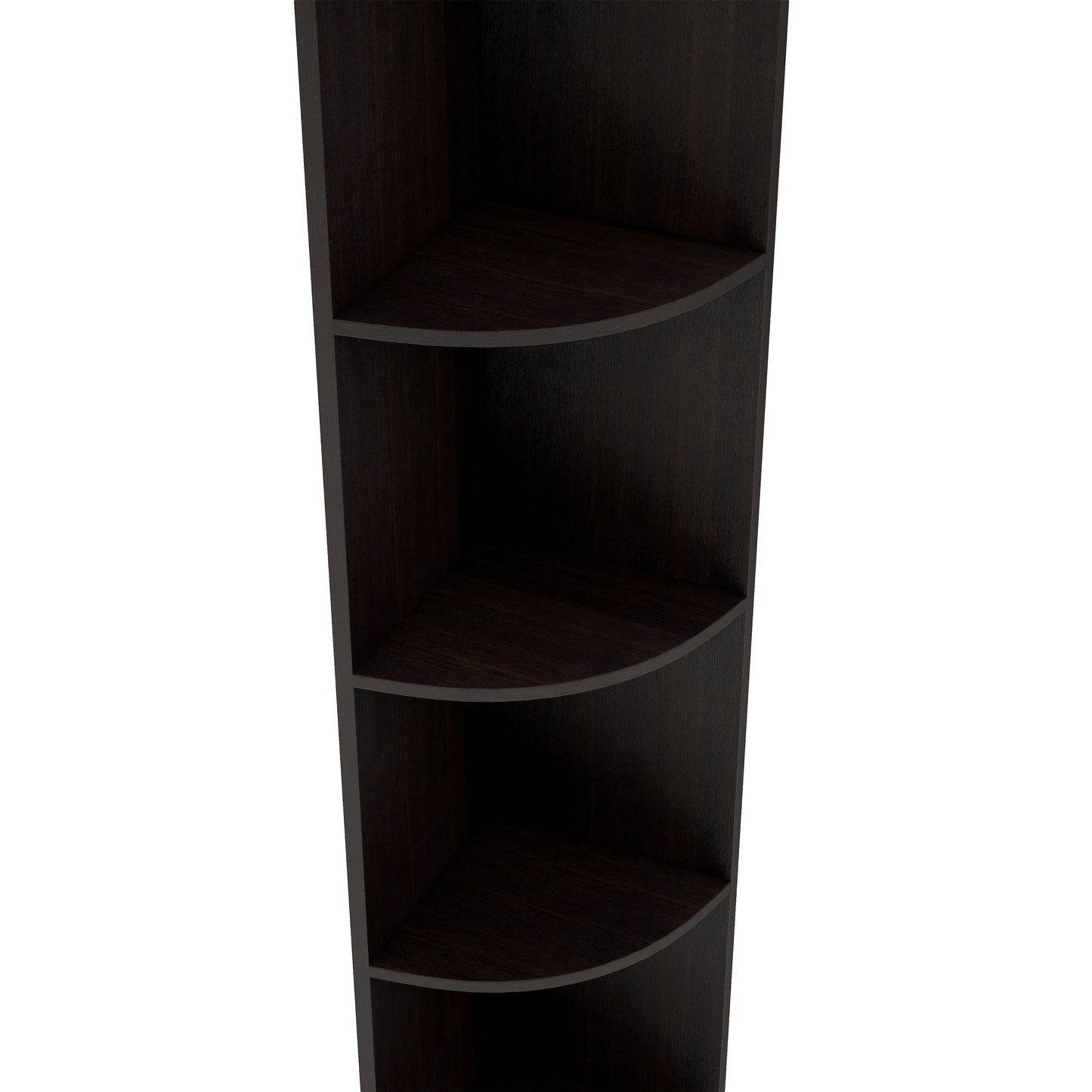 Cappuccino Space Saving 5-Shelf Corner Display