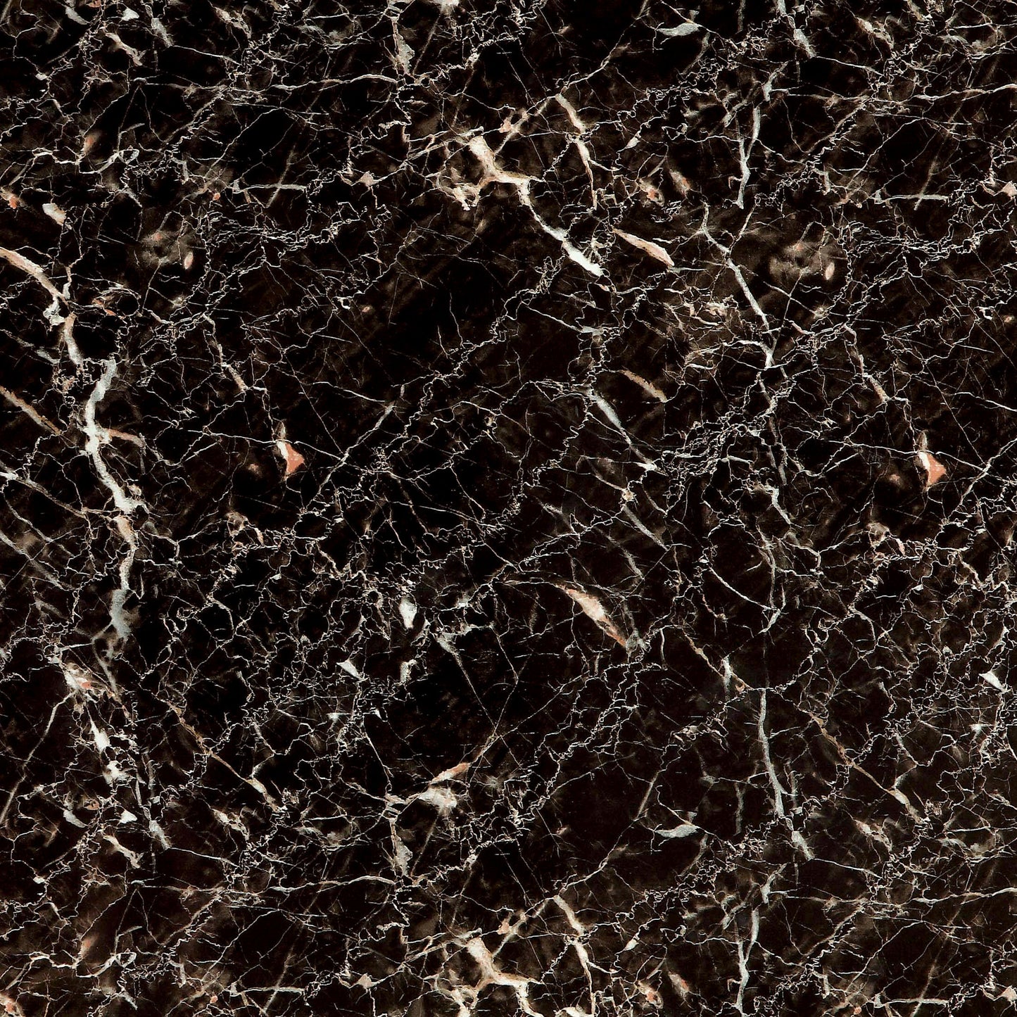 Modern Black 48" Faux Marble Dining Table