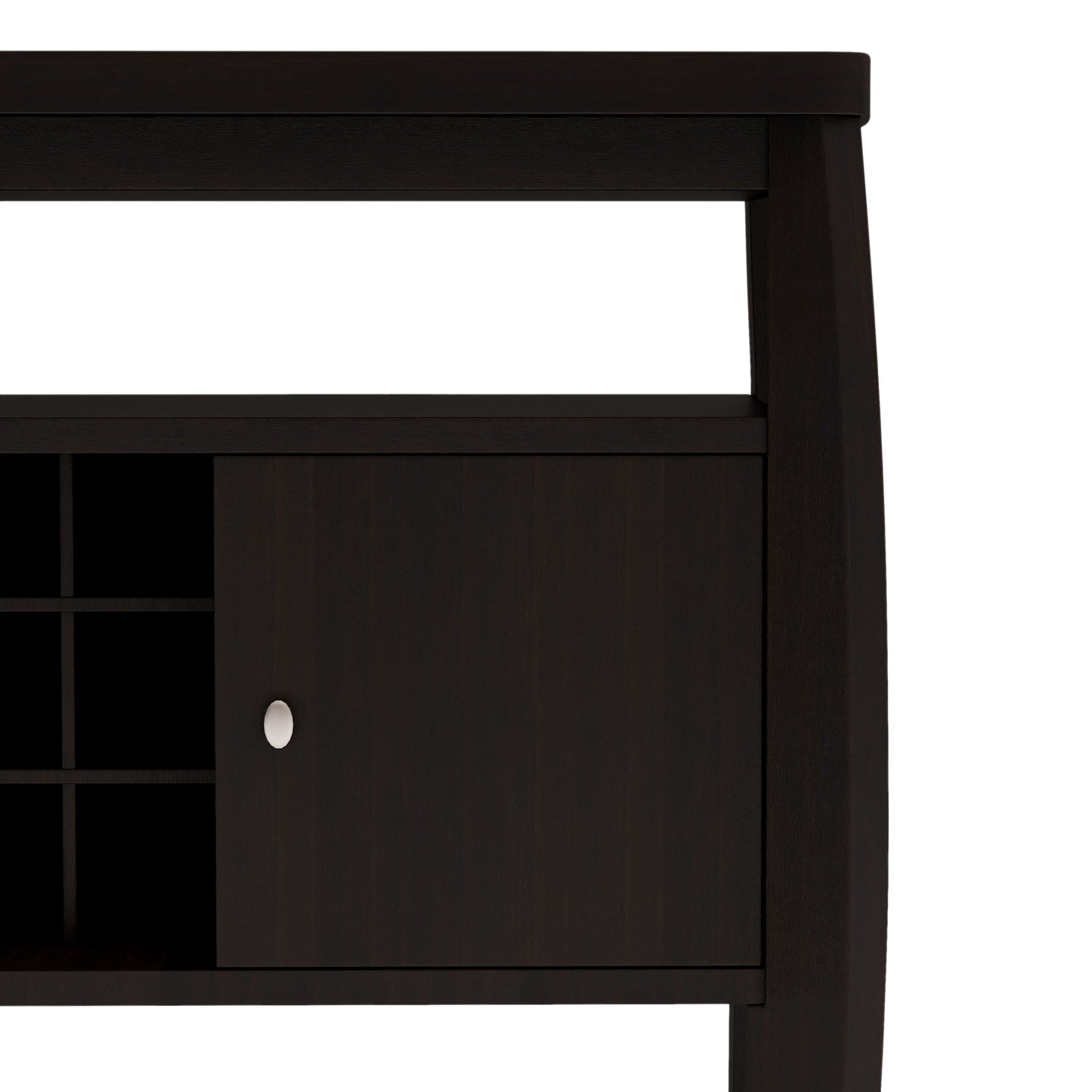 Mod Buffet Table with Shelf and Wine Grid