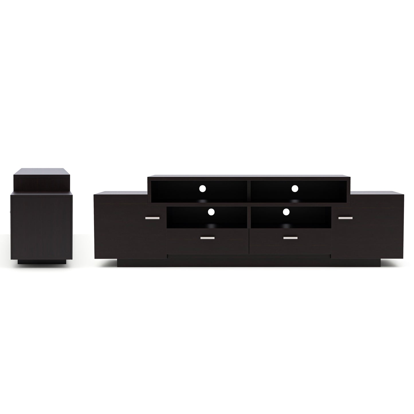 Modern 72" Wide Storage Entertainment Center