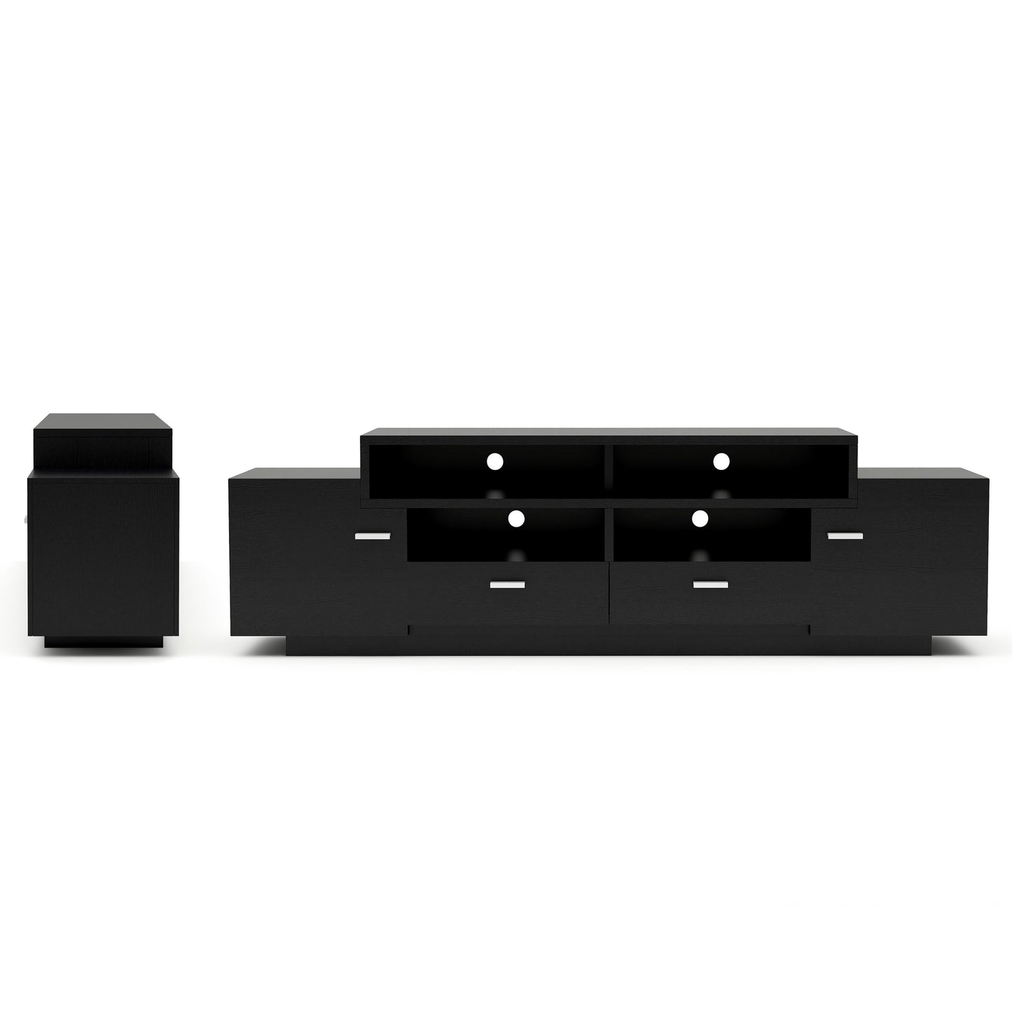 Modern 72" Wide Storage Entertainment Center