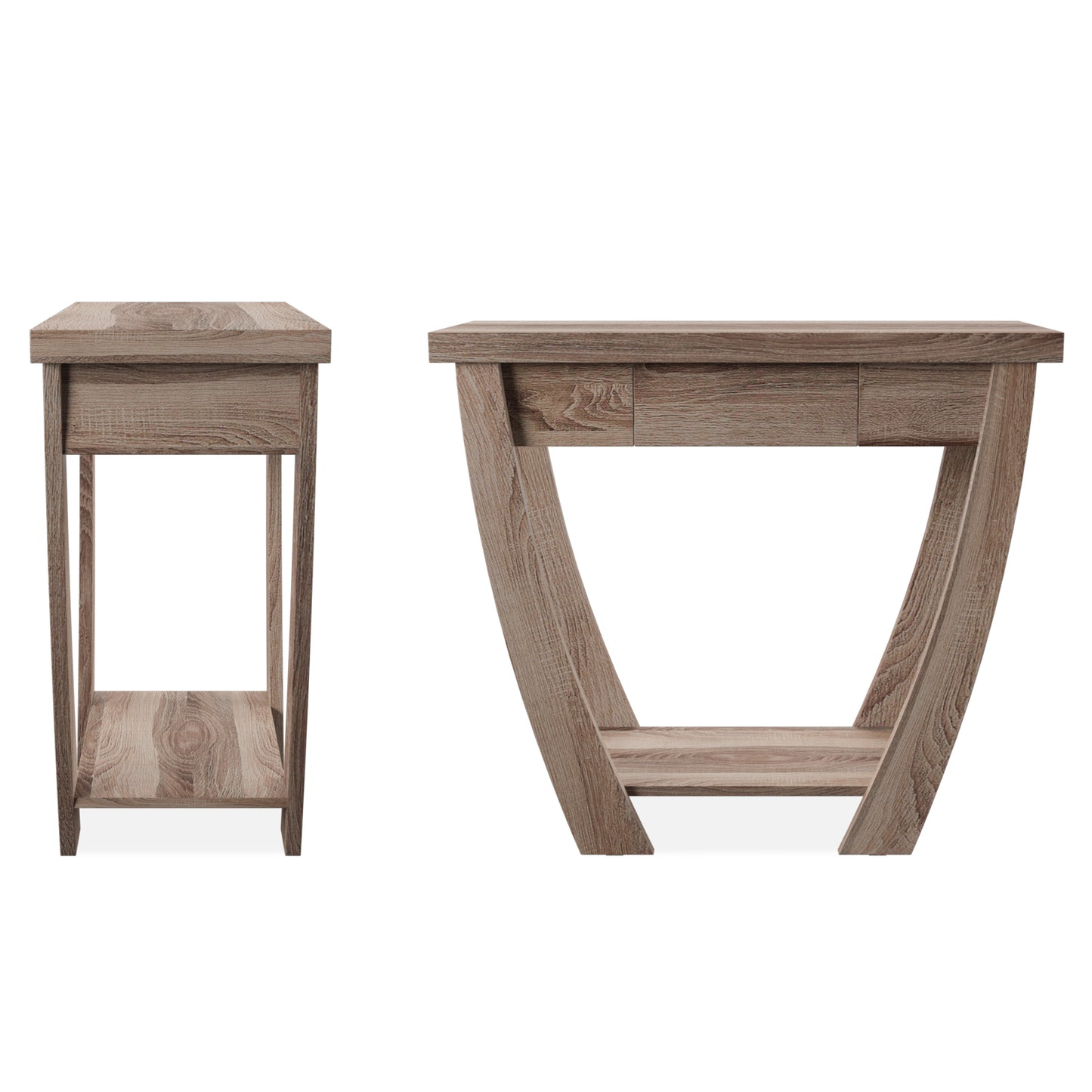 Curved Entryway Storage Sofa Table