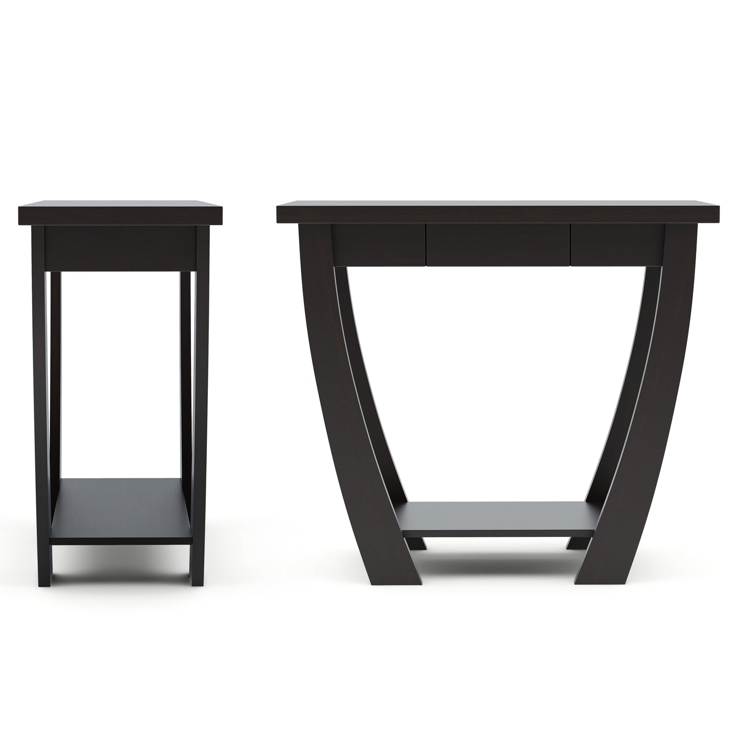 Curved Entryway Storage Sofa Table