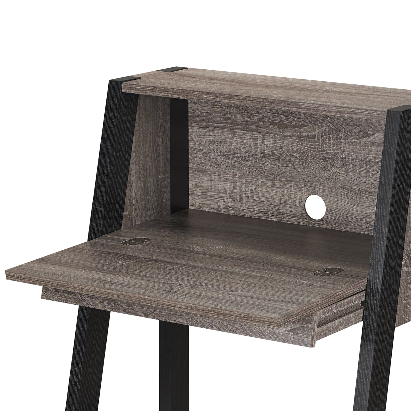 Modern Black Leaning 26" Privacy Writing Desk