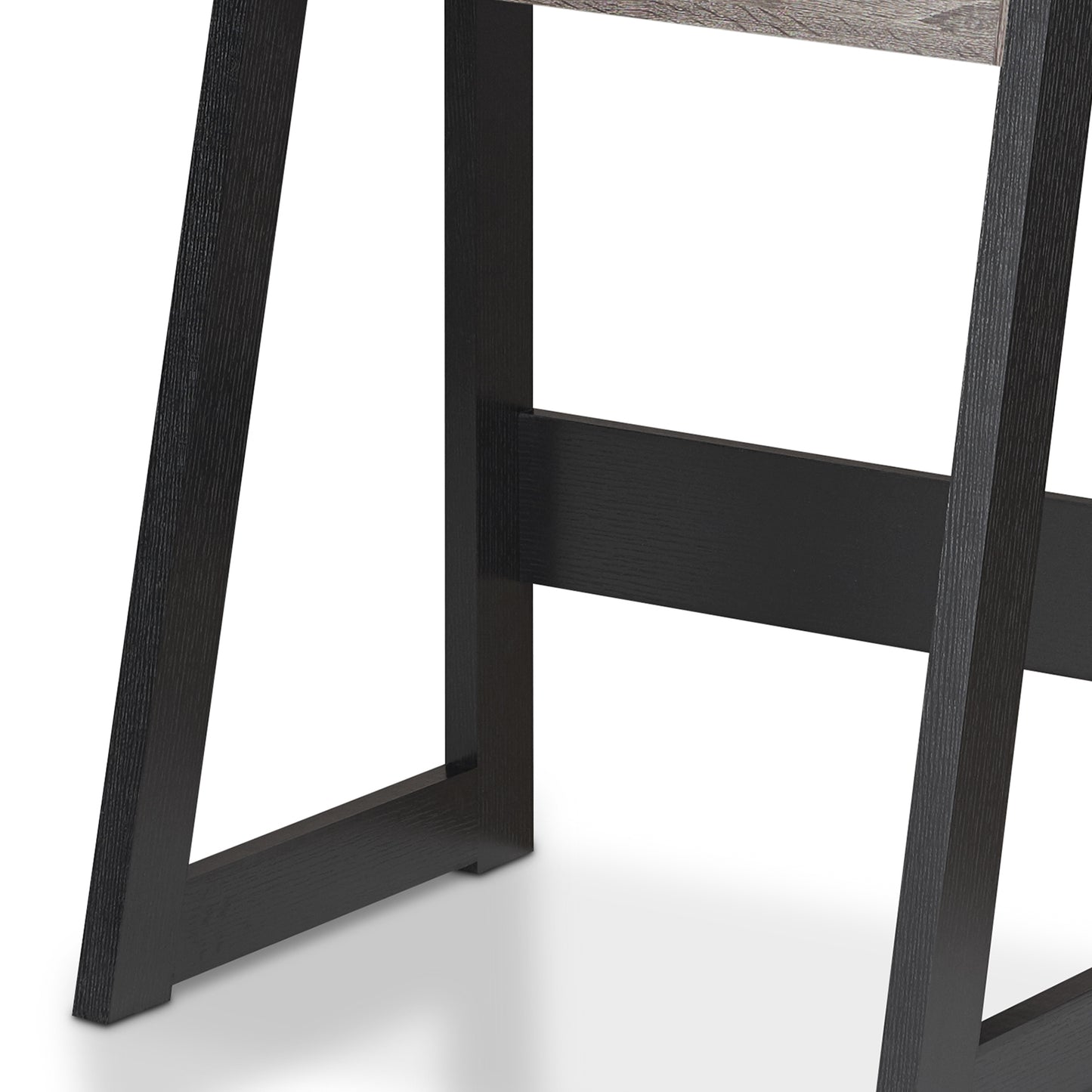 Modern Black Leaning 26" Privacy Writing Desk