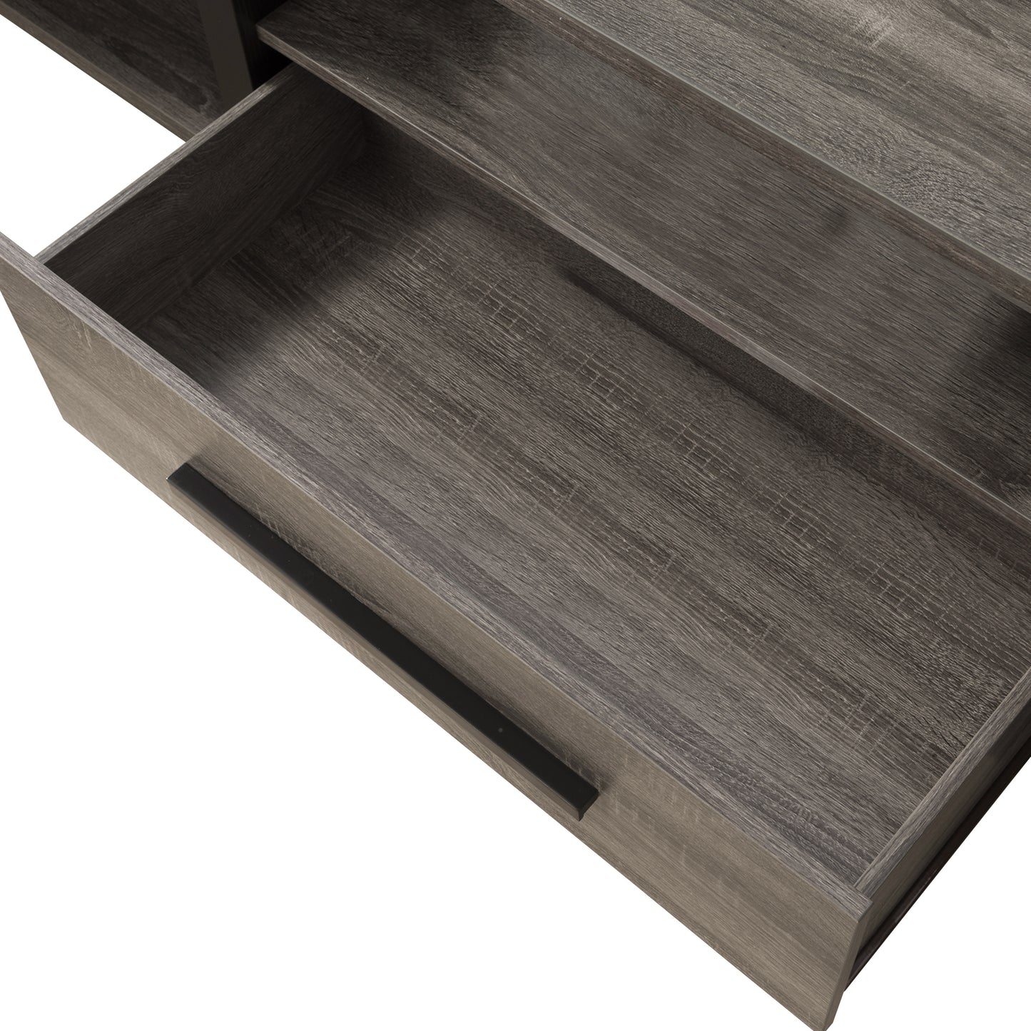 Modern Gray 81" Wide Storage Entertainment Center