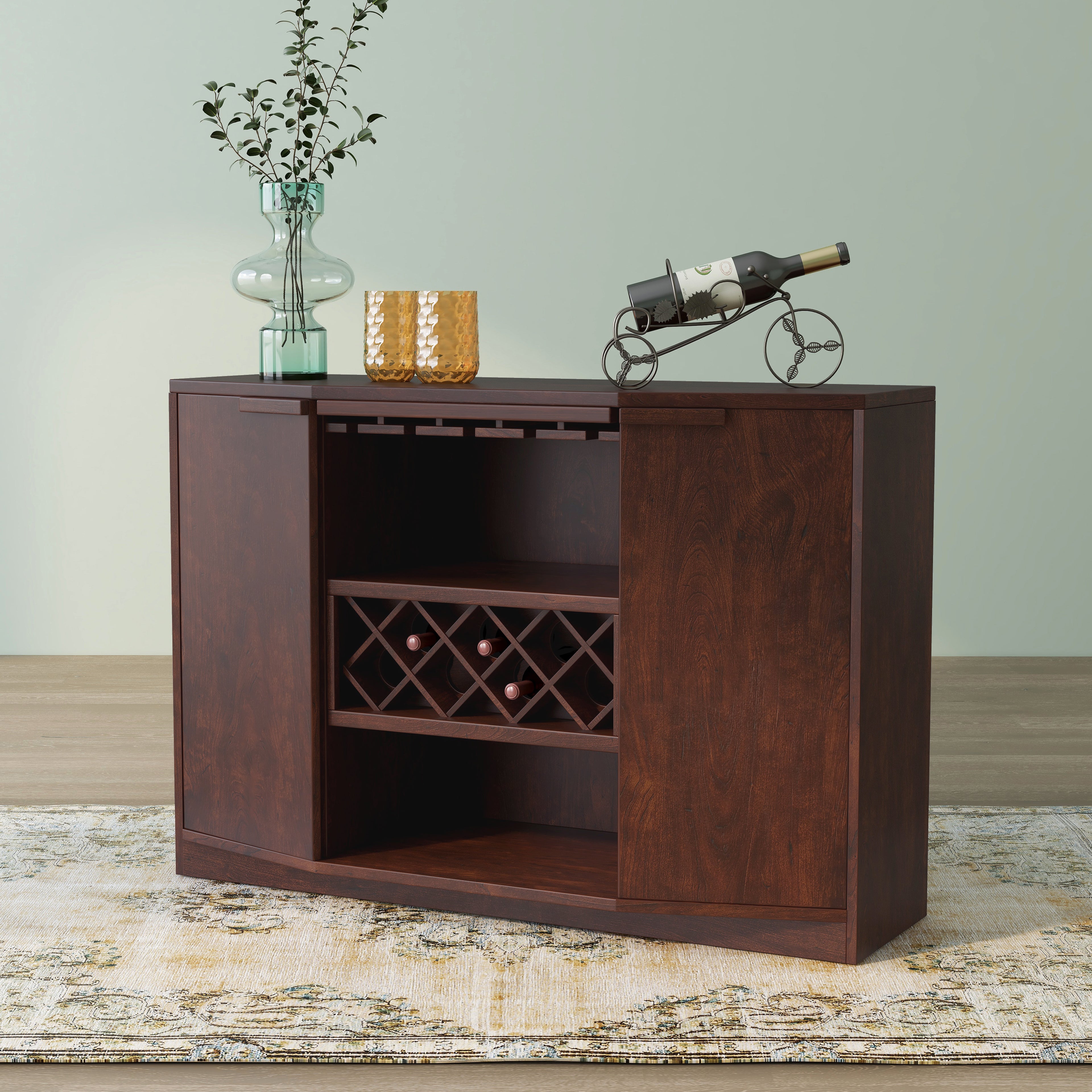 Rustic 51" Sideboard Buffet with Wine Storage – DenHour