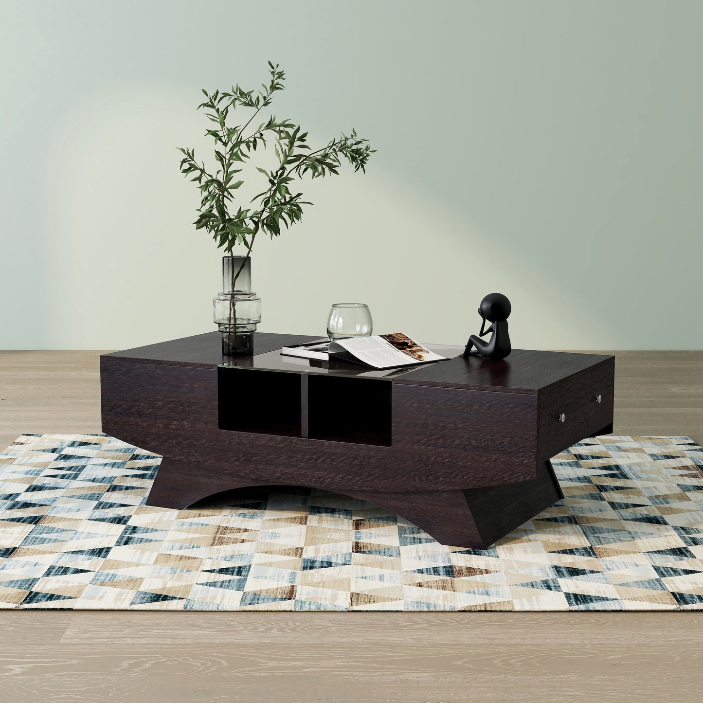 Modern 48" Hidden Storage Coffee Table
