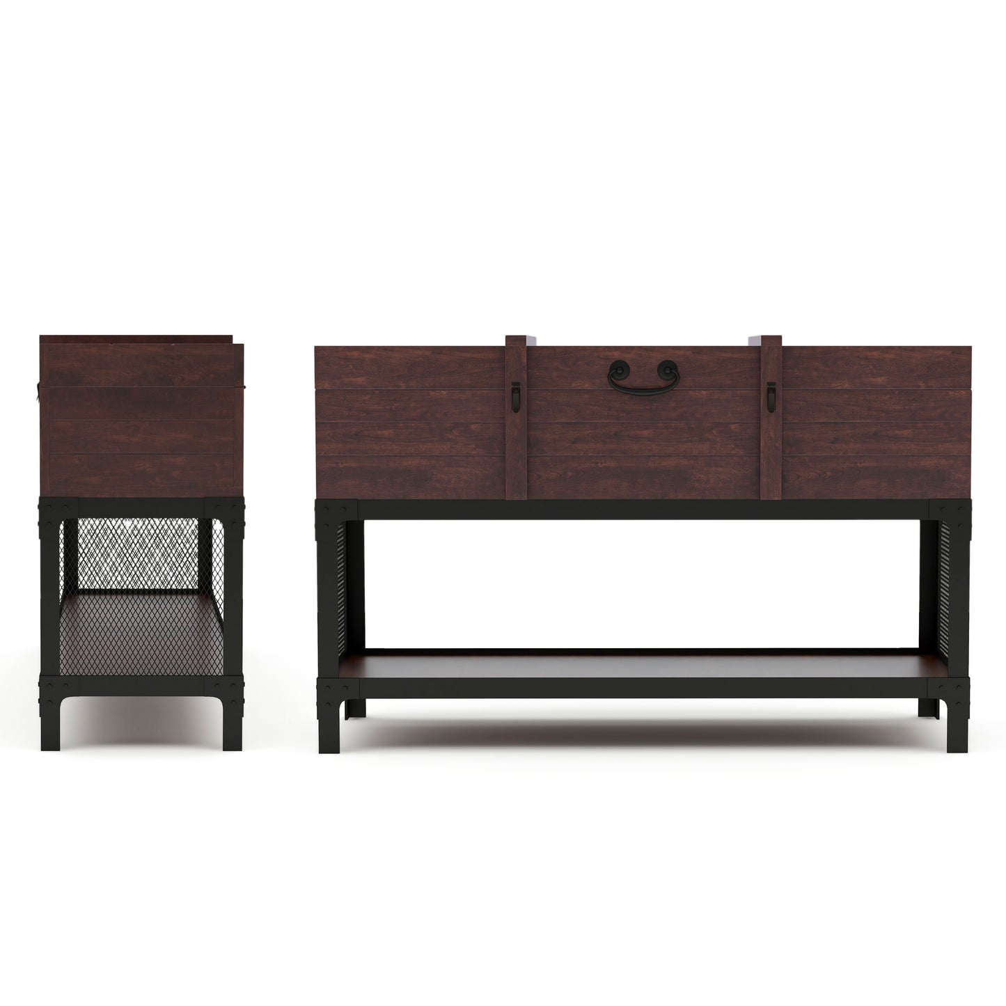 Vintage Trunk Style 47" Storage Console Table