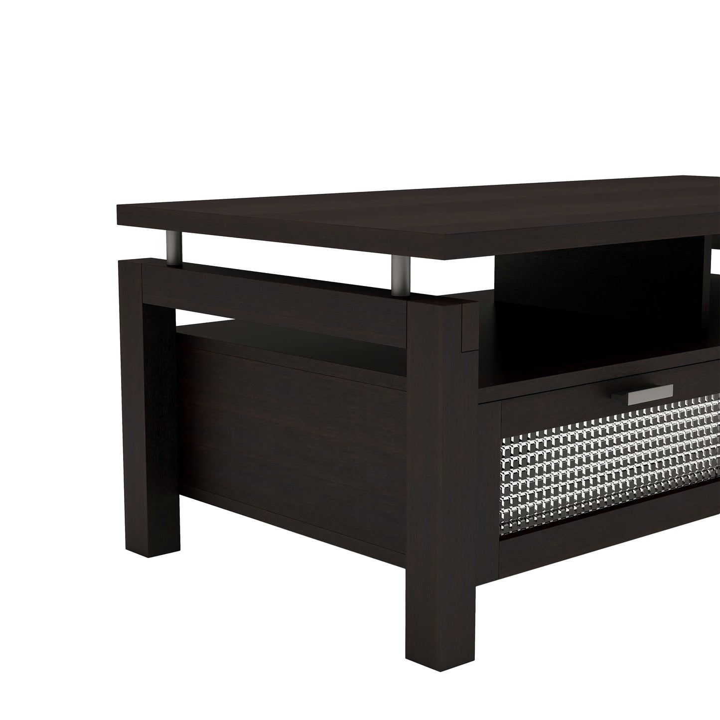 Modern Espresso 48" Storage Coffee Table