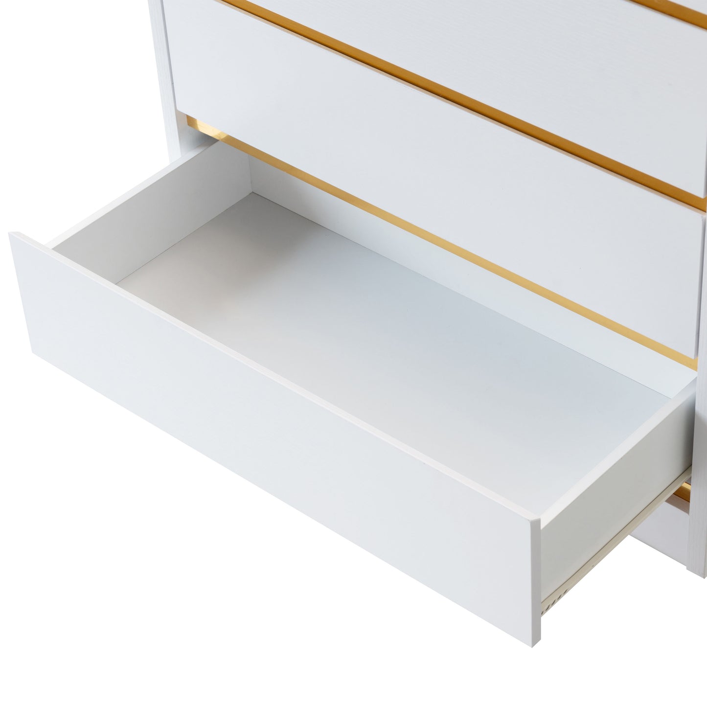 Mod White 5-drawer Tall Dresser