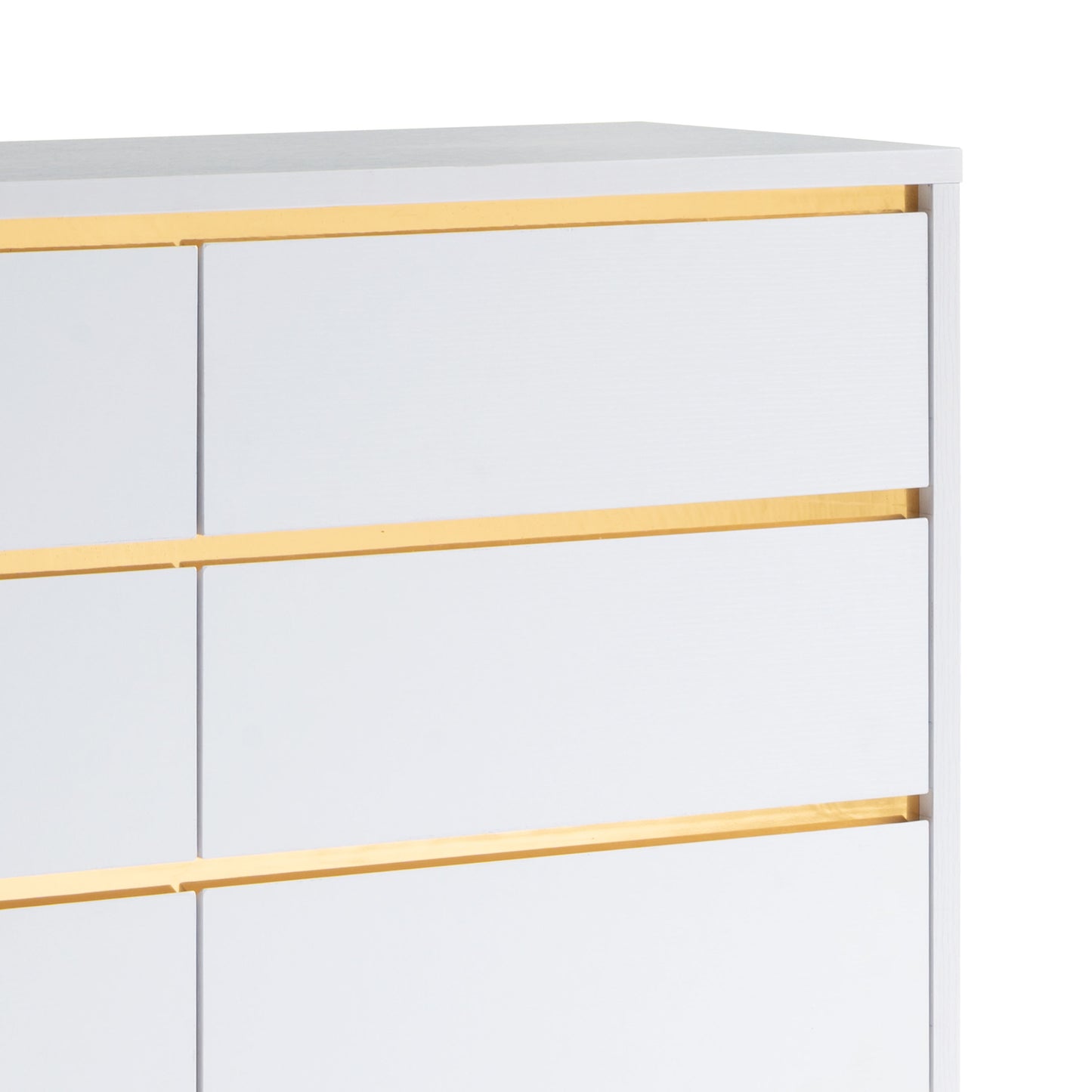 Mod White 6-drawer Double Dresser