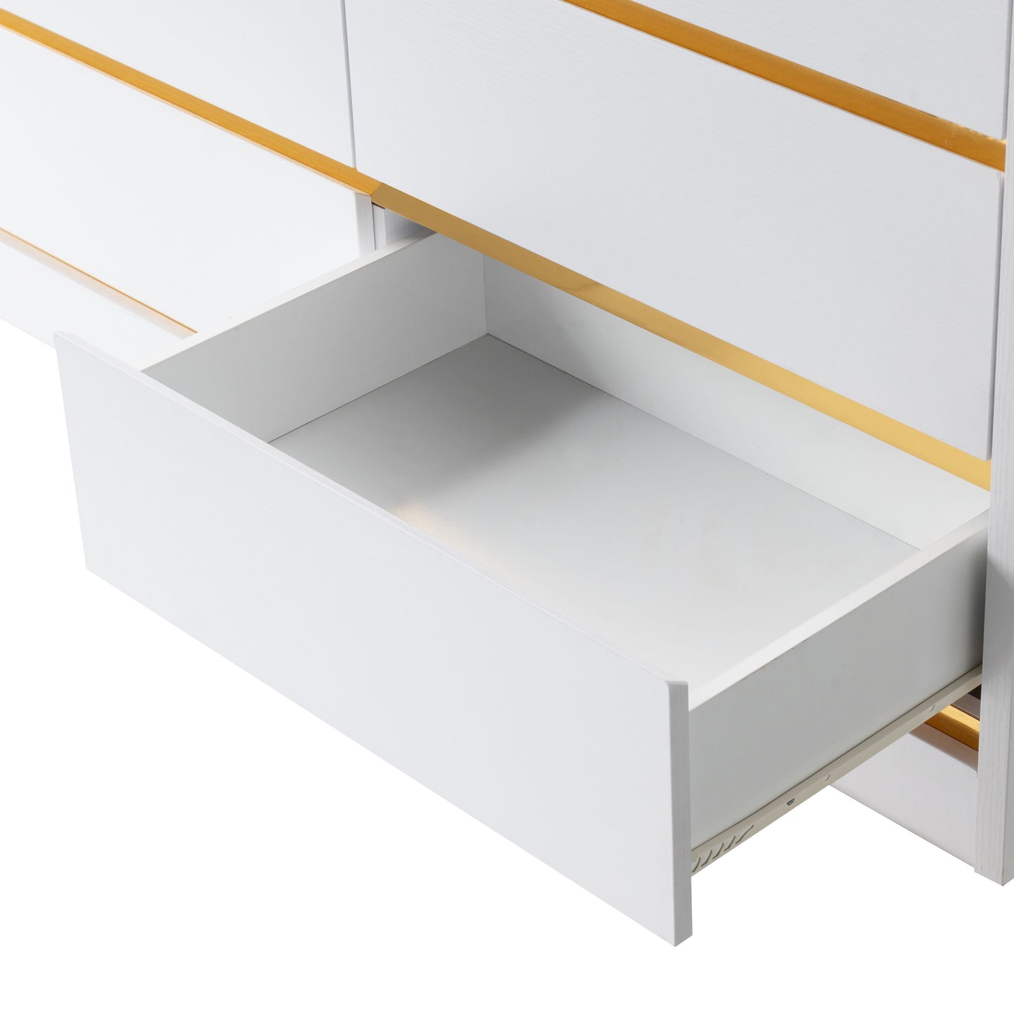 Mod White 6-drawer Double Dresser