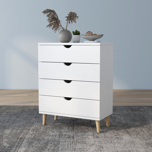 Scandinavian White 4-drawer Chest