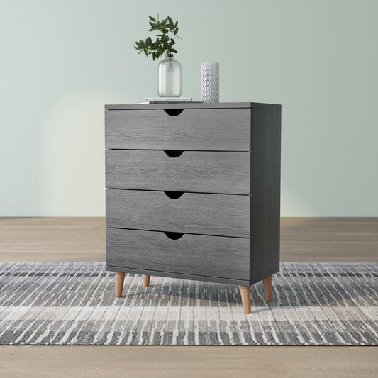 Distressed Gray 4-drawer Tall Dresser