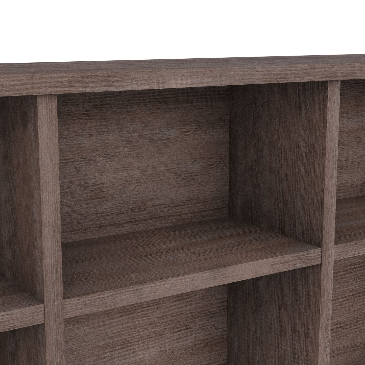 Transitional 6-Shelf Twin-size Bookcase Headboard