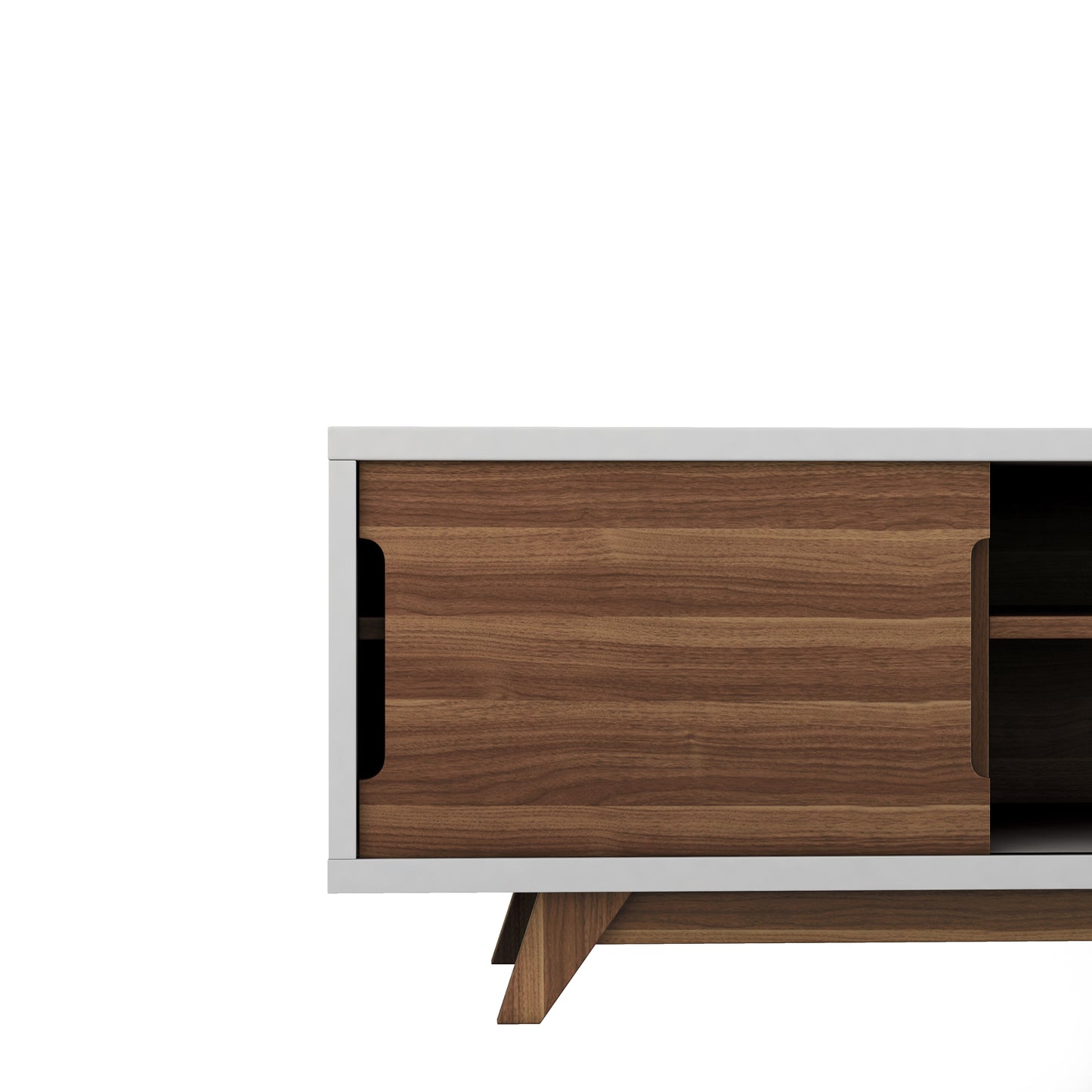Two-Tone 62" Wide 6-shelf TV Stand