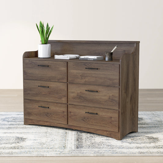Simple 6-drawer 47" Double Dresser