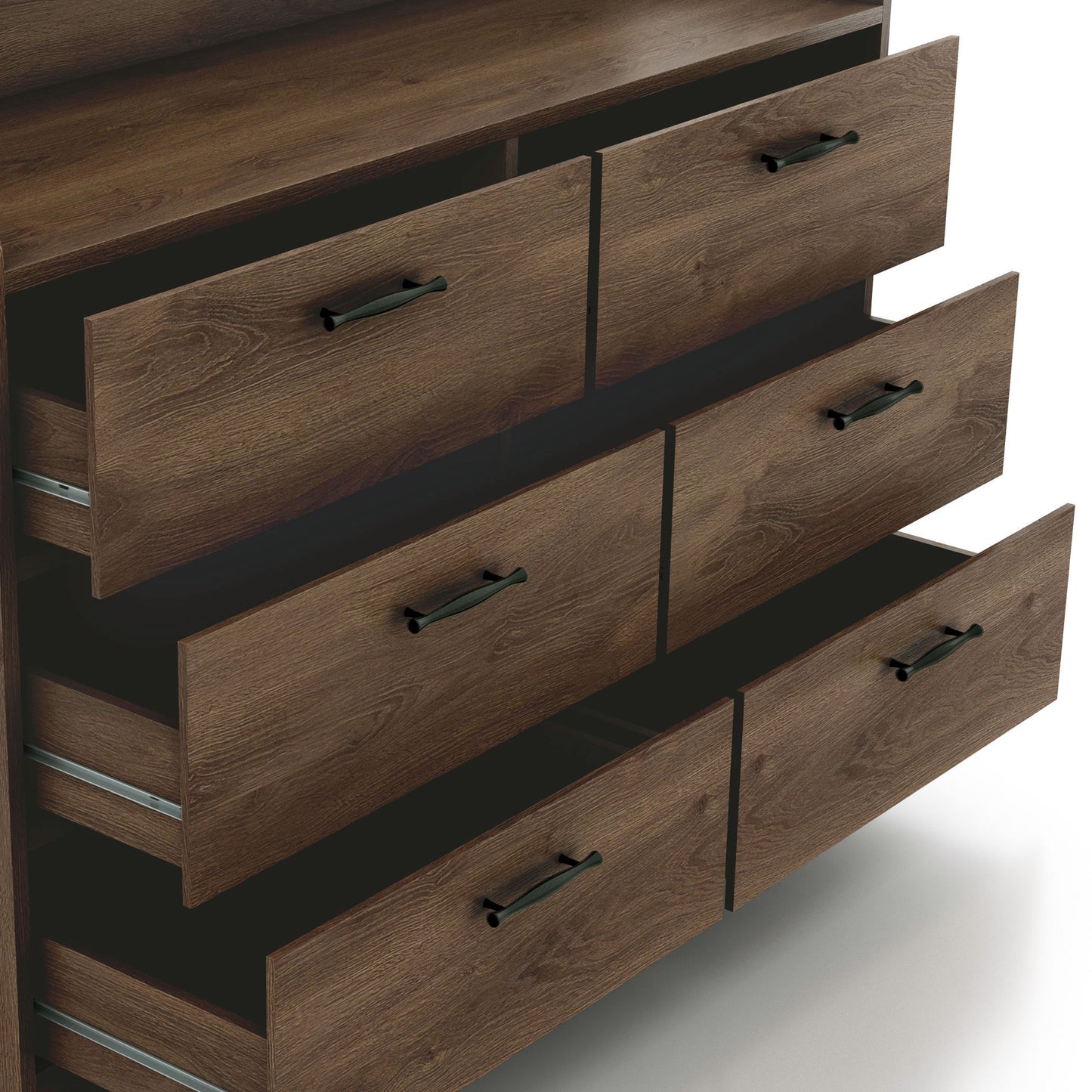 Simple 6-drawer 47" Double Dresser