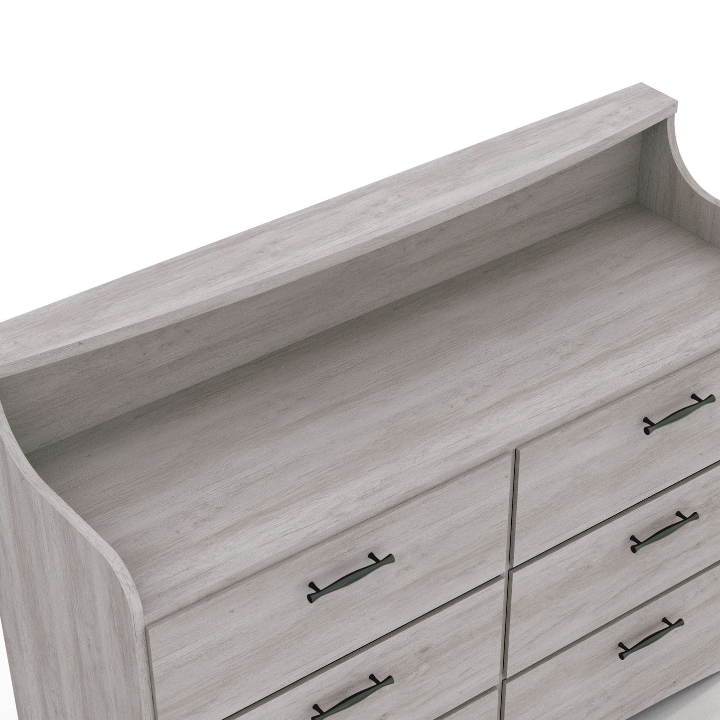 Simple 6-drawer 47" Double Dresser