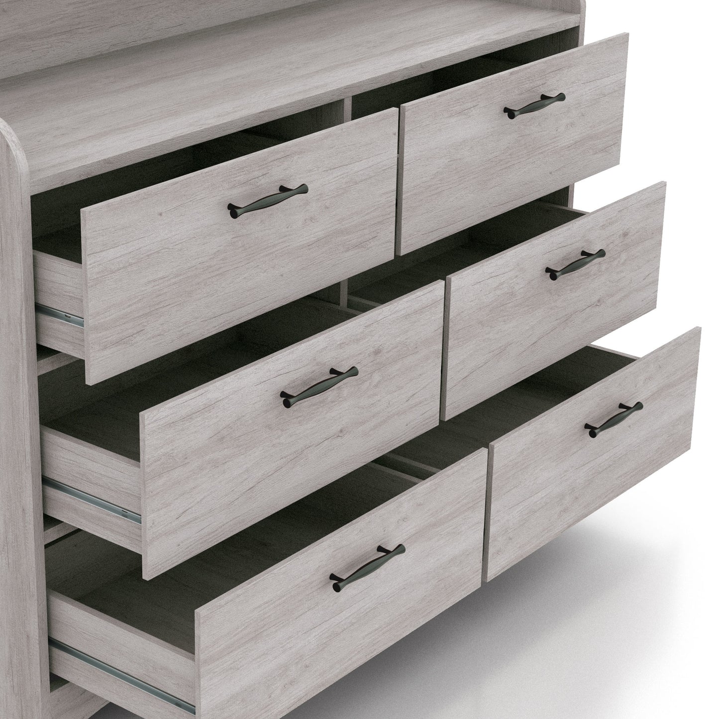 Simple 6-drawer 47" Double Dresser