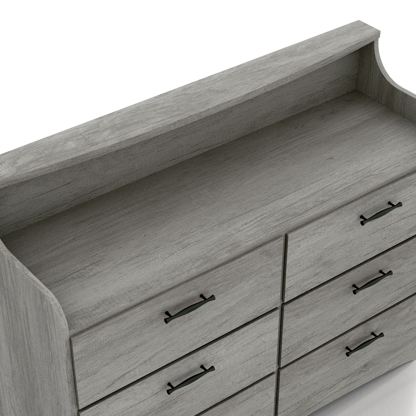 Simple 6-drawer 47" Double Dresser