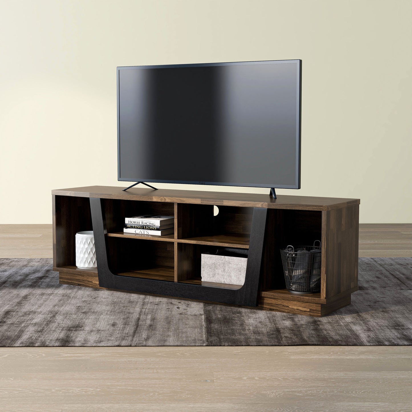 Light Hickory 63" TV Stand