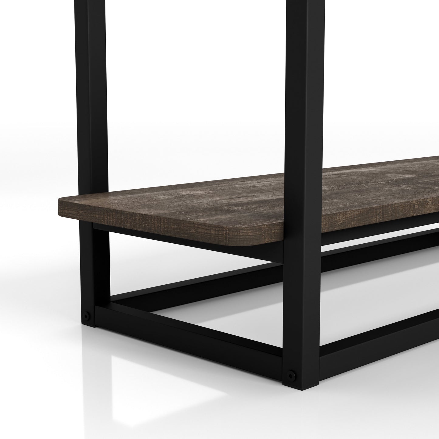 Urban Oak 32-inch Long Side Table with Lower Shelf