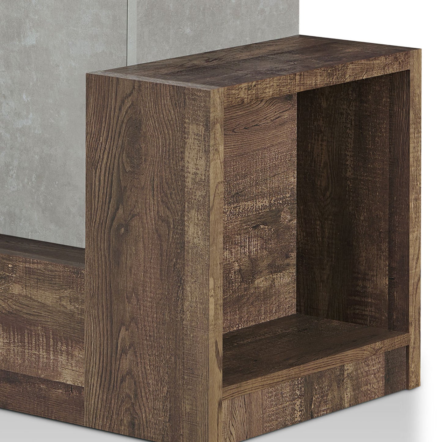 Urban Cement and Reclaimed Oak 71" Wide TV Stand