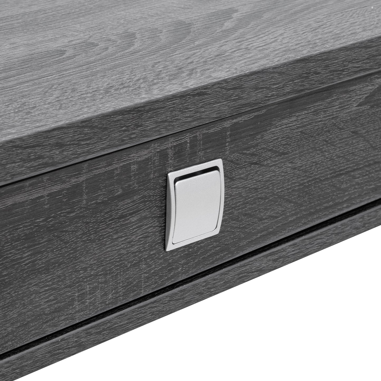 Modern Gray Flared Storage End Table