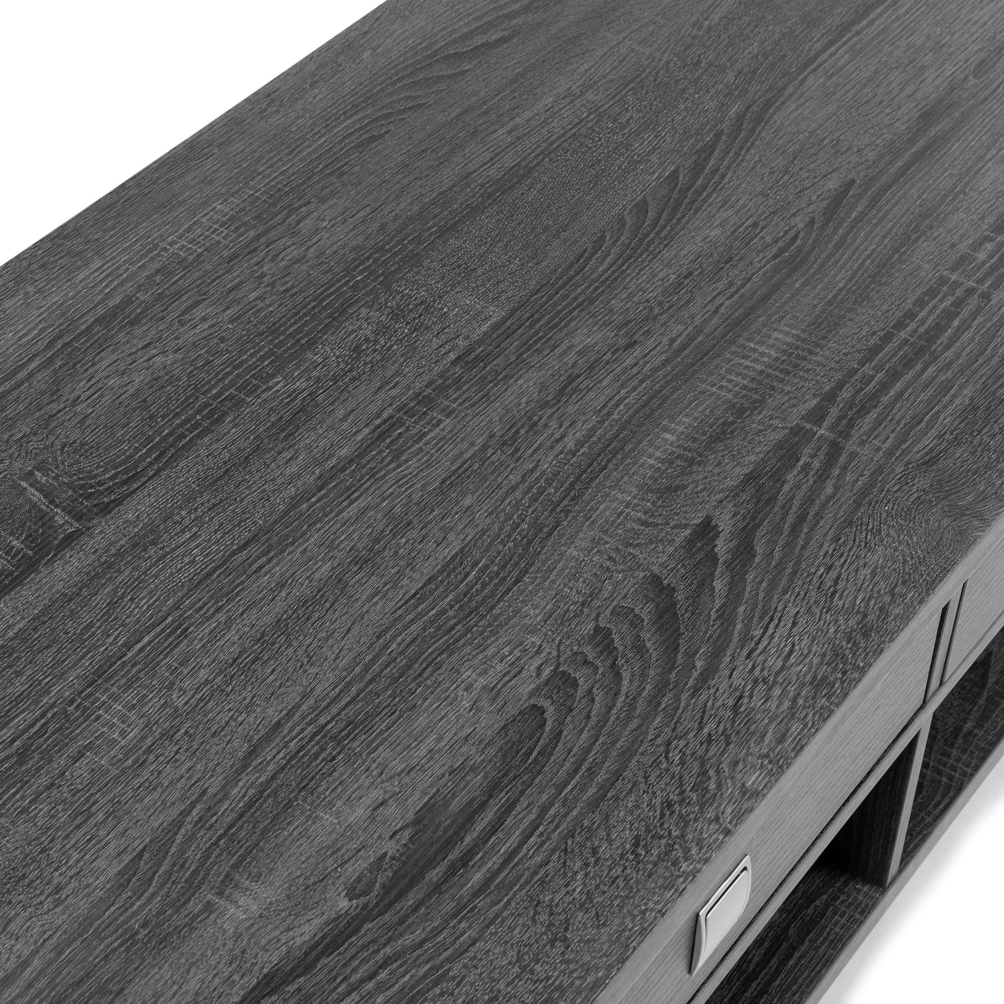 Modern Gray Flared Storage End Table