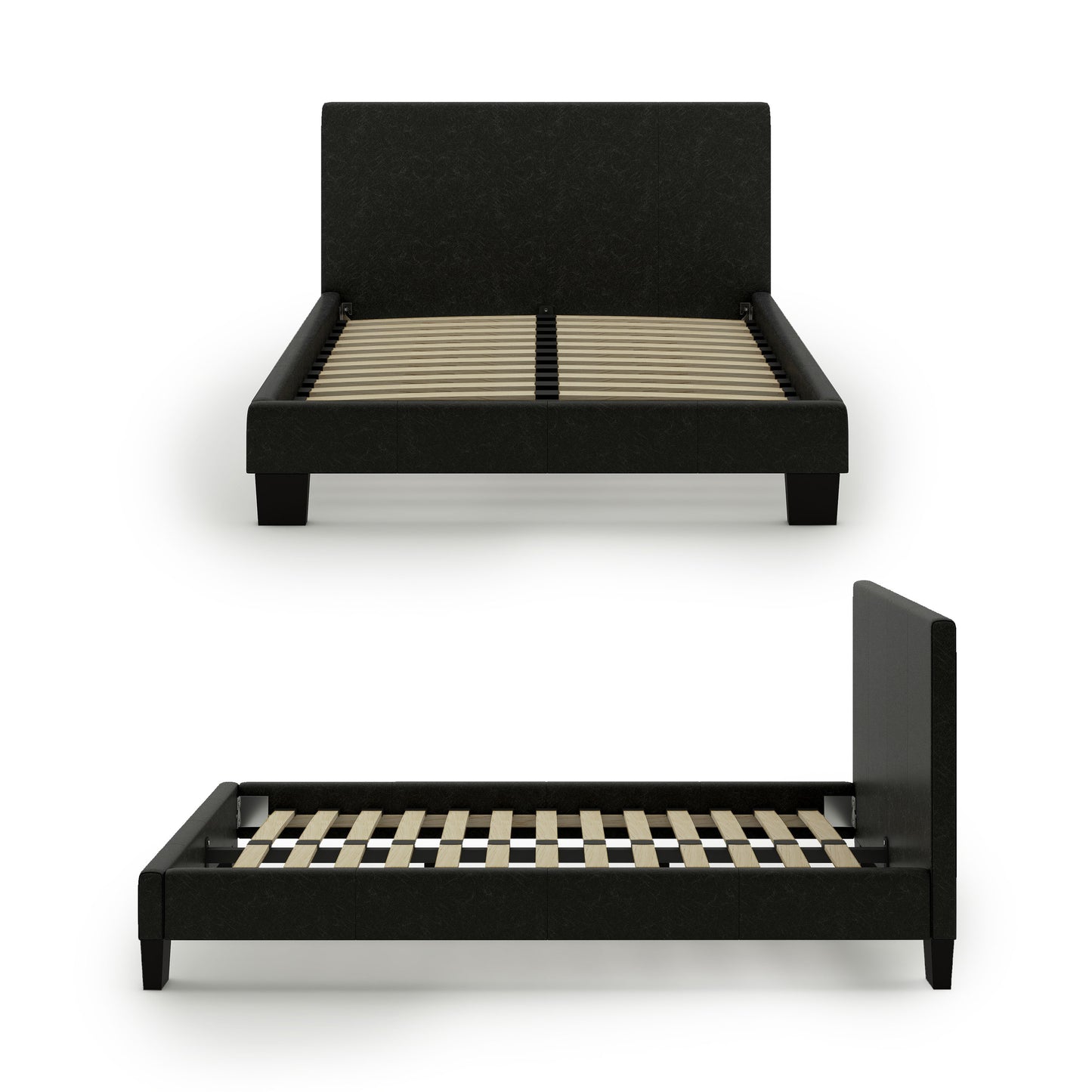 Modern Fully Upholstered Queen Platform Bed