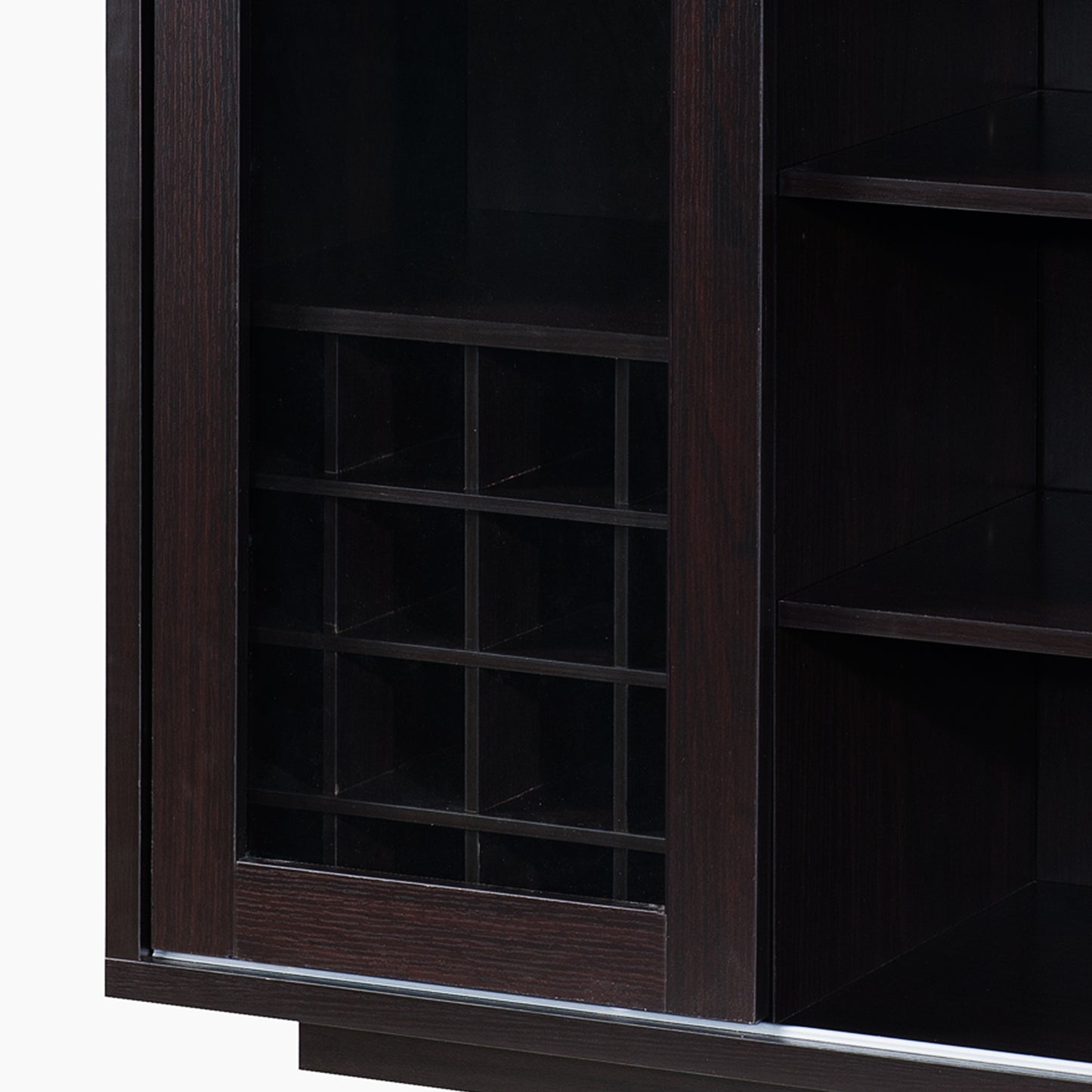 Modern Cappuccino Buffet with Wine Grid