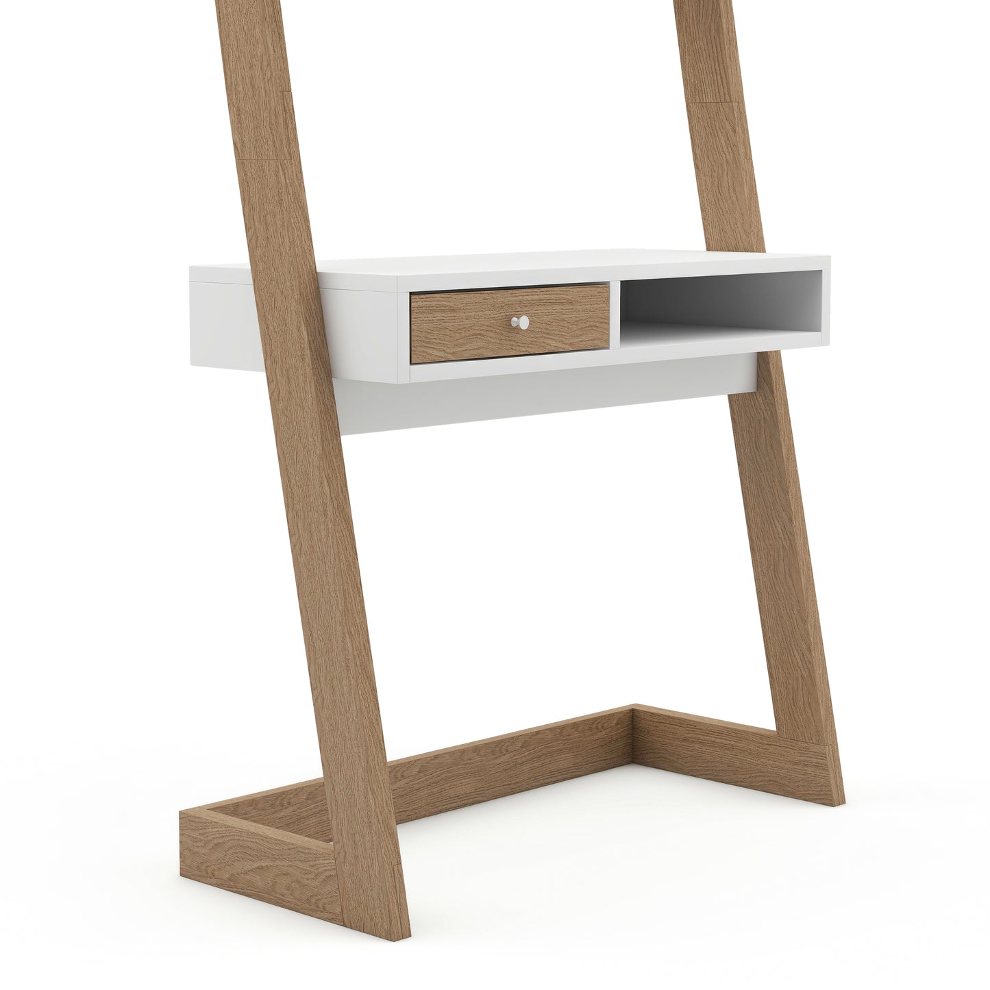 Space Saving 70" Tall Angled Ladder Desk