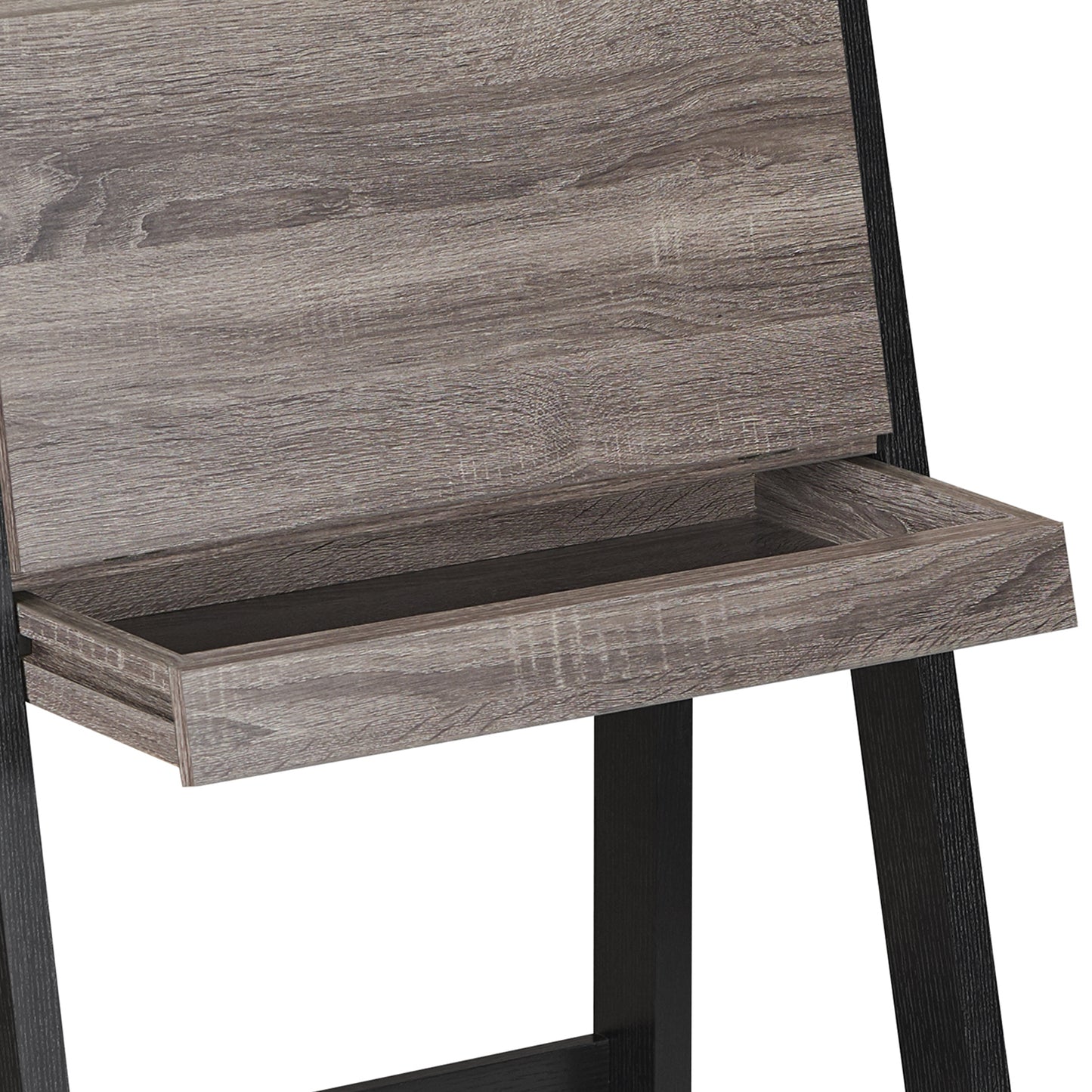 Modern Black Leaning 26" Privacy Writing Desk