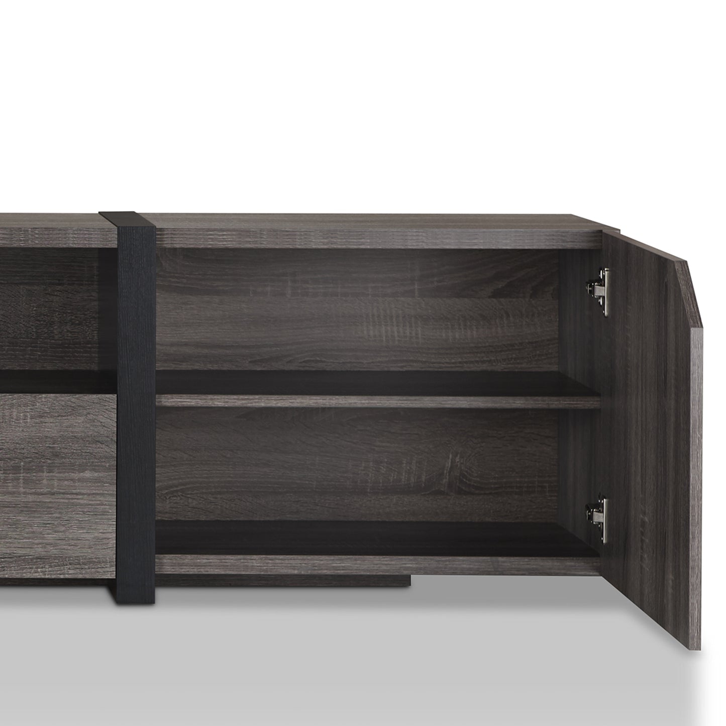 Modern Gray 81" Wide Storage Entertainment Center