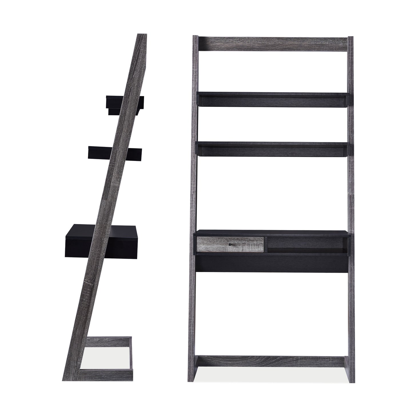 Space Saving 70" Tall Angled Ladder Desk