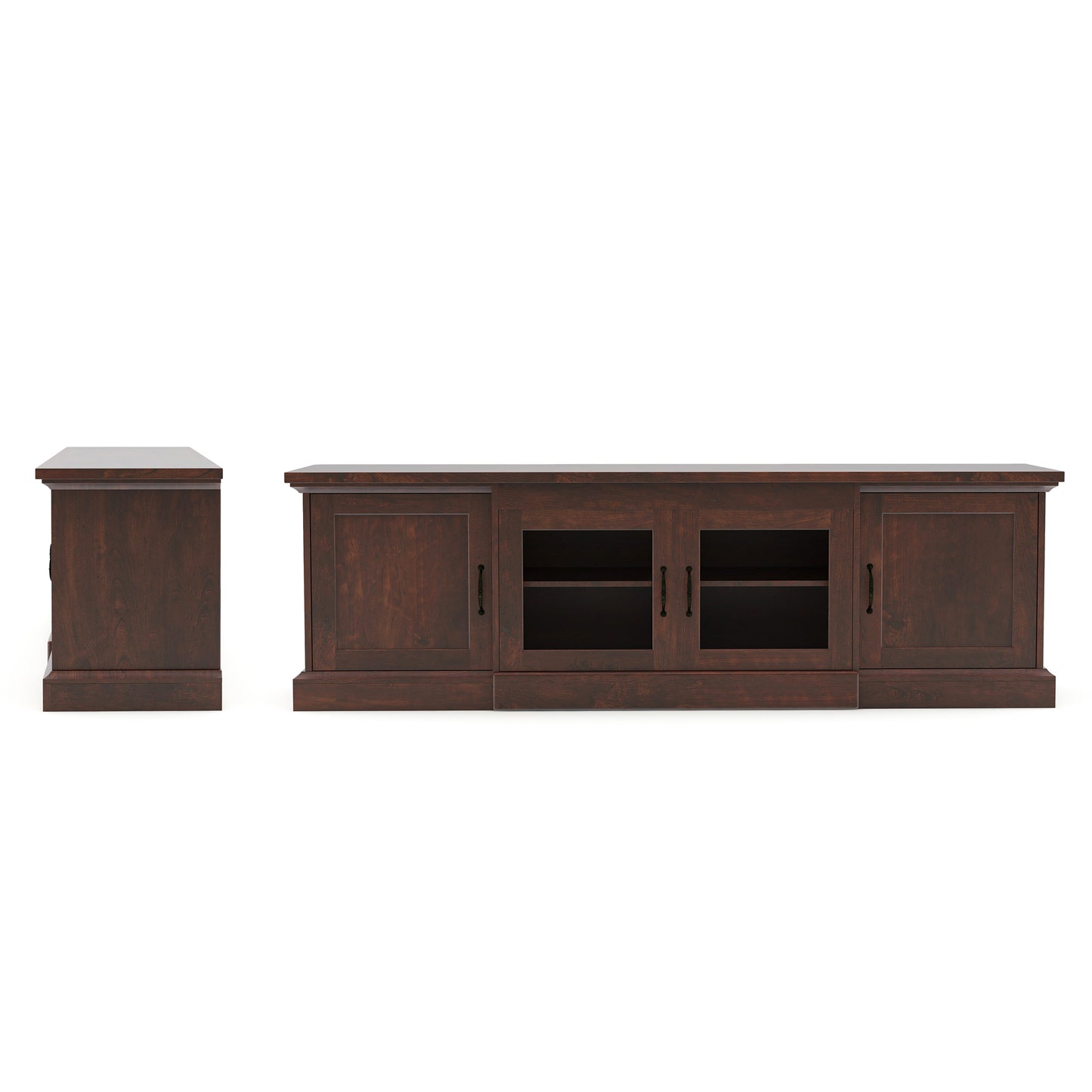 Timeless 68" Wide Walnut Entertainment Center