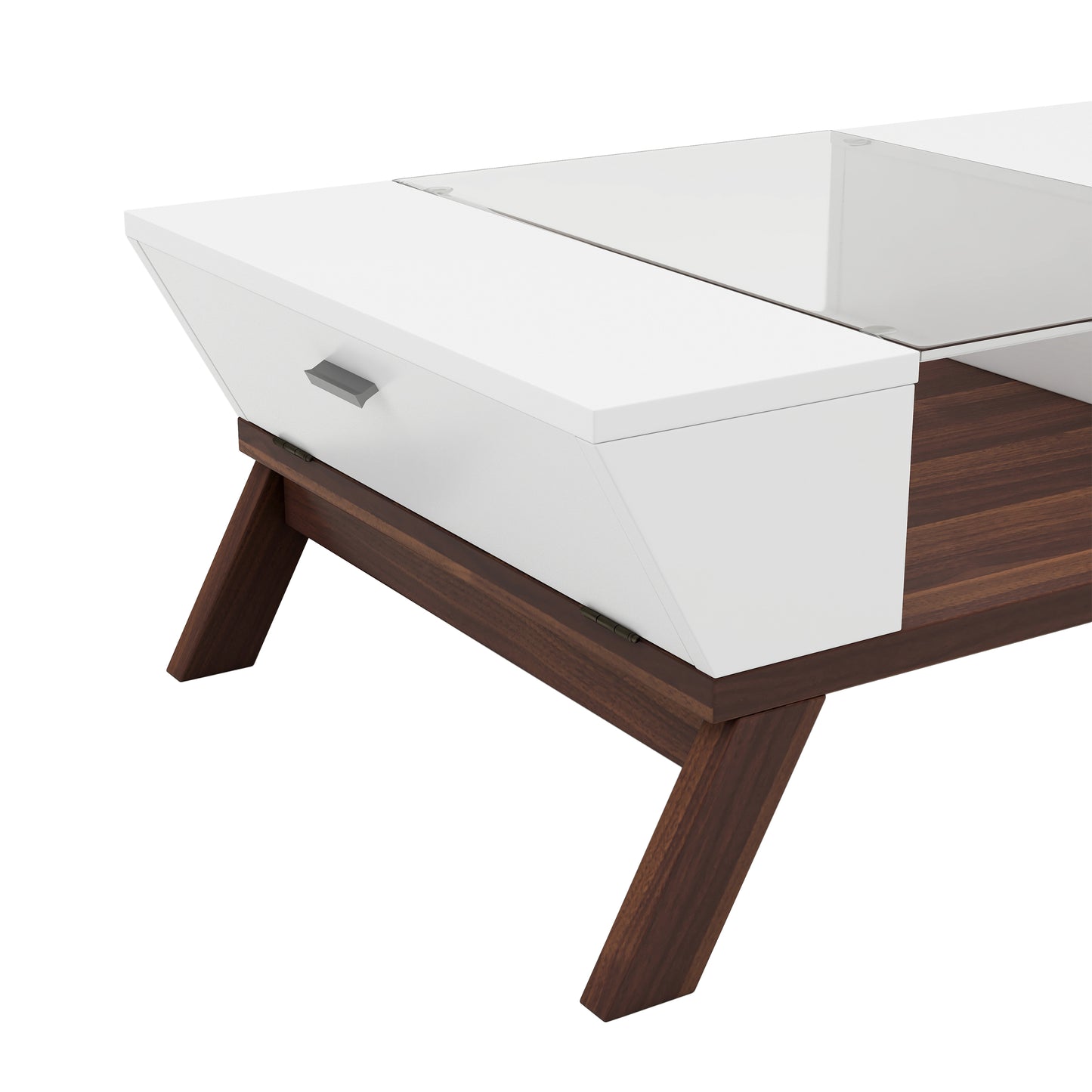 Mid-Century Modern Two-Tone 48-Inch Coffee Table