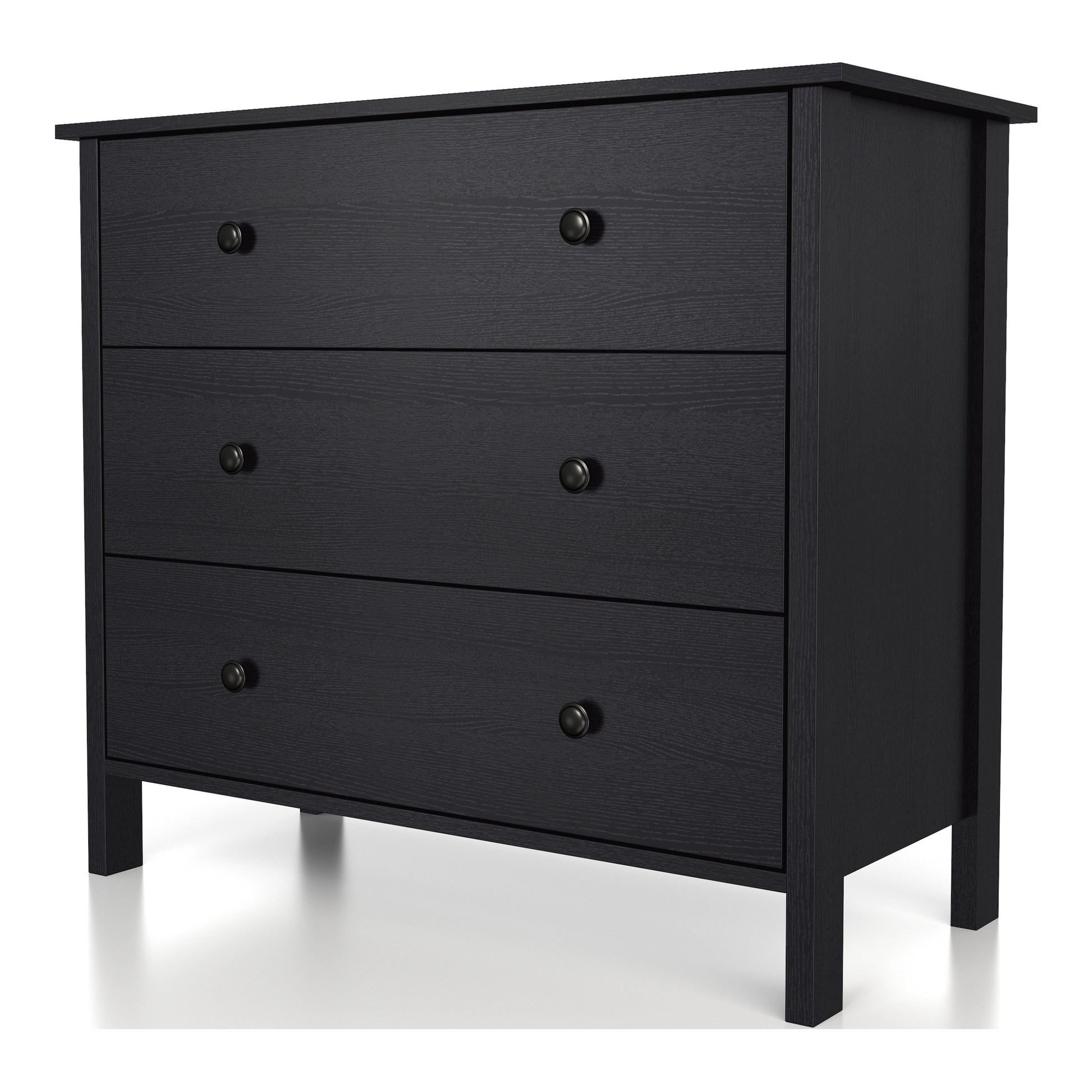 black 3 drawer dresser Transitional 3-drawer Dresser – DenHour