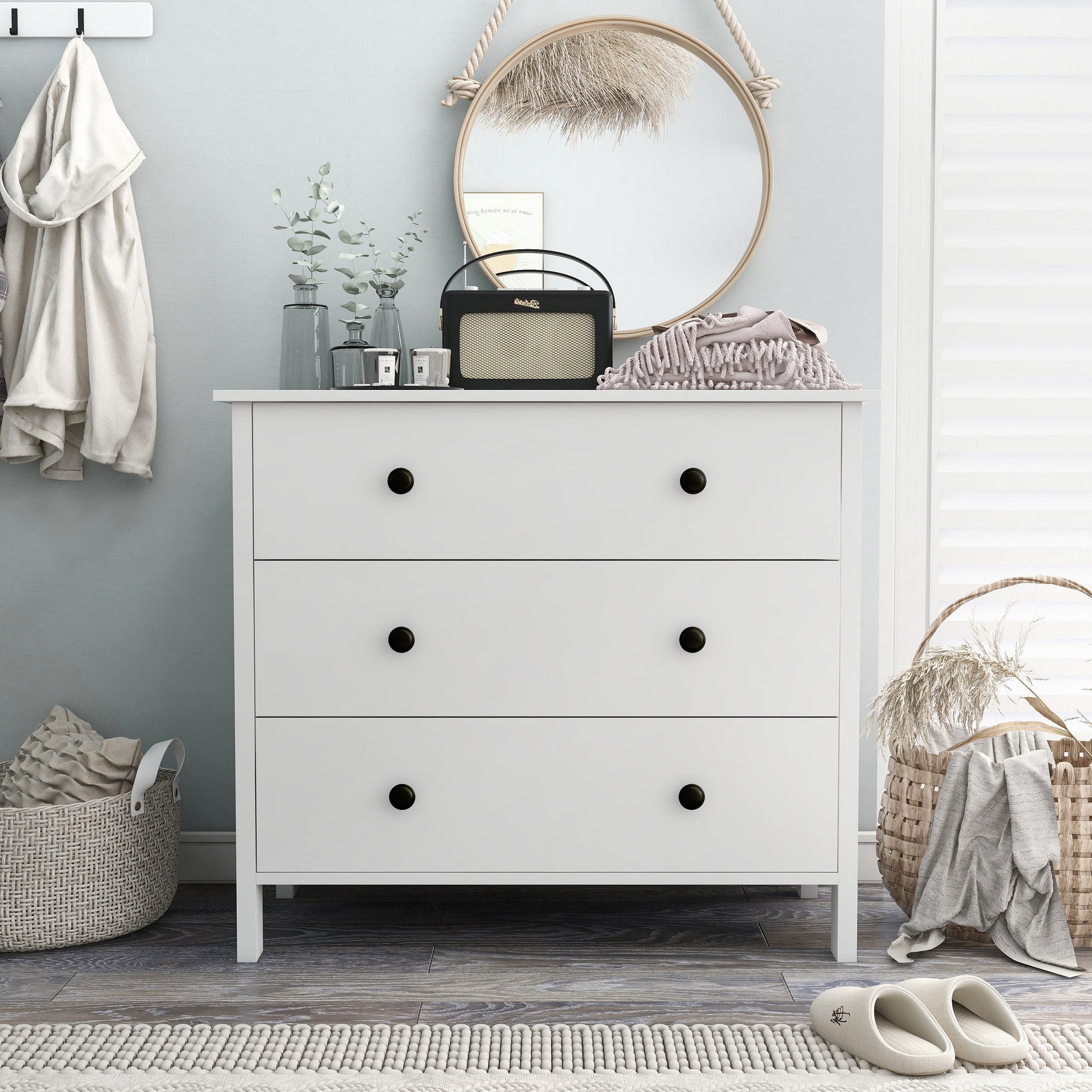 Transitional 3-drawer Dresser – DenHour Transitional 3-drawer Dresser – DenHour